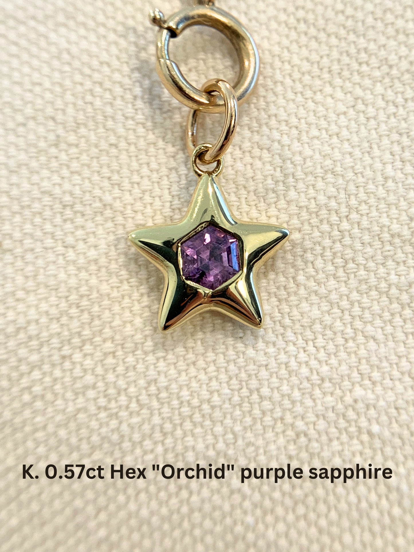 18k Little Star© volume 12: old cut diamonds, limited Hex edition sapphires, emerald