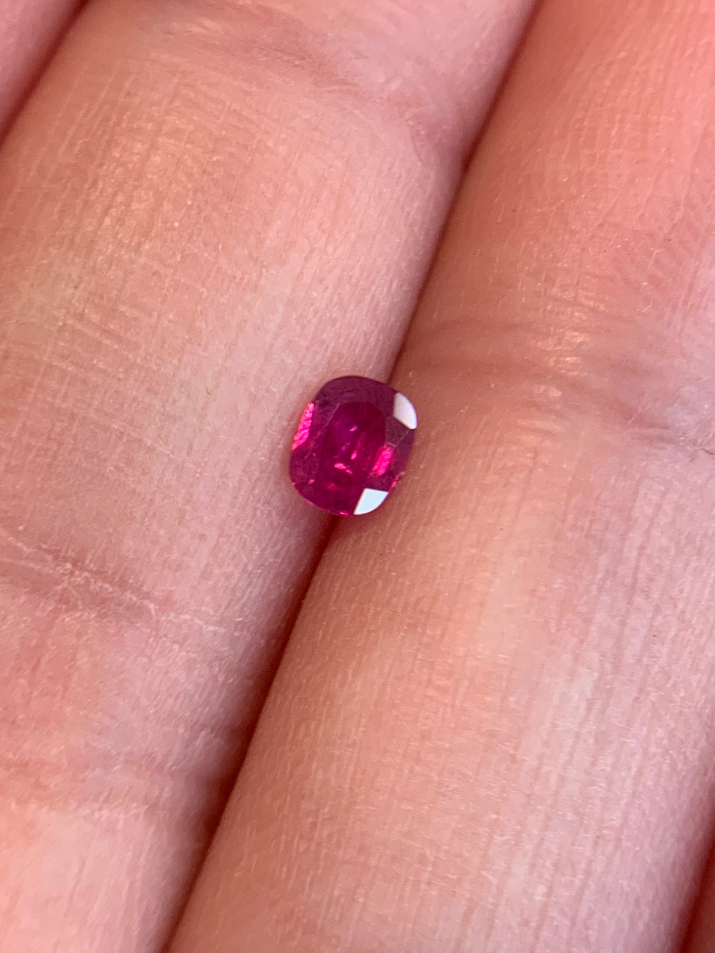 Natalie G. custom order - Star C 0.33ct natural reclaimed ruby in 10k rose gold Little Star- shiny finish