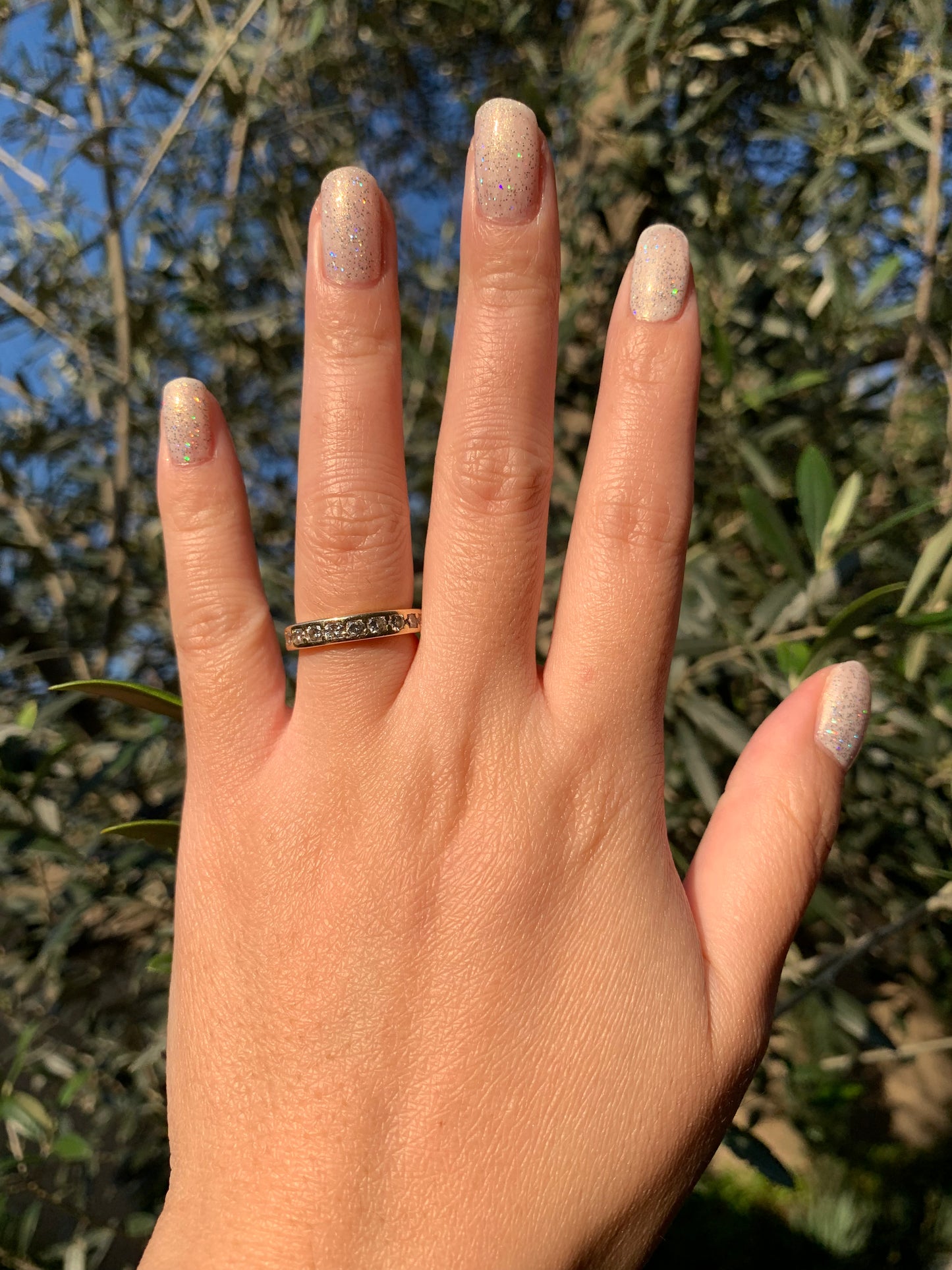 "Diamond flush" 14k 1 tcw diamond band