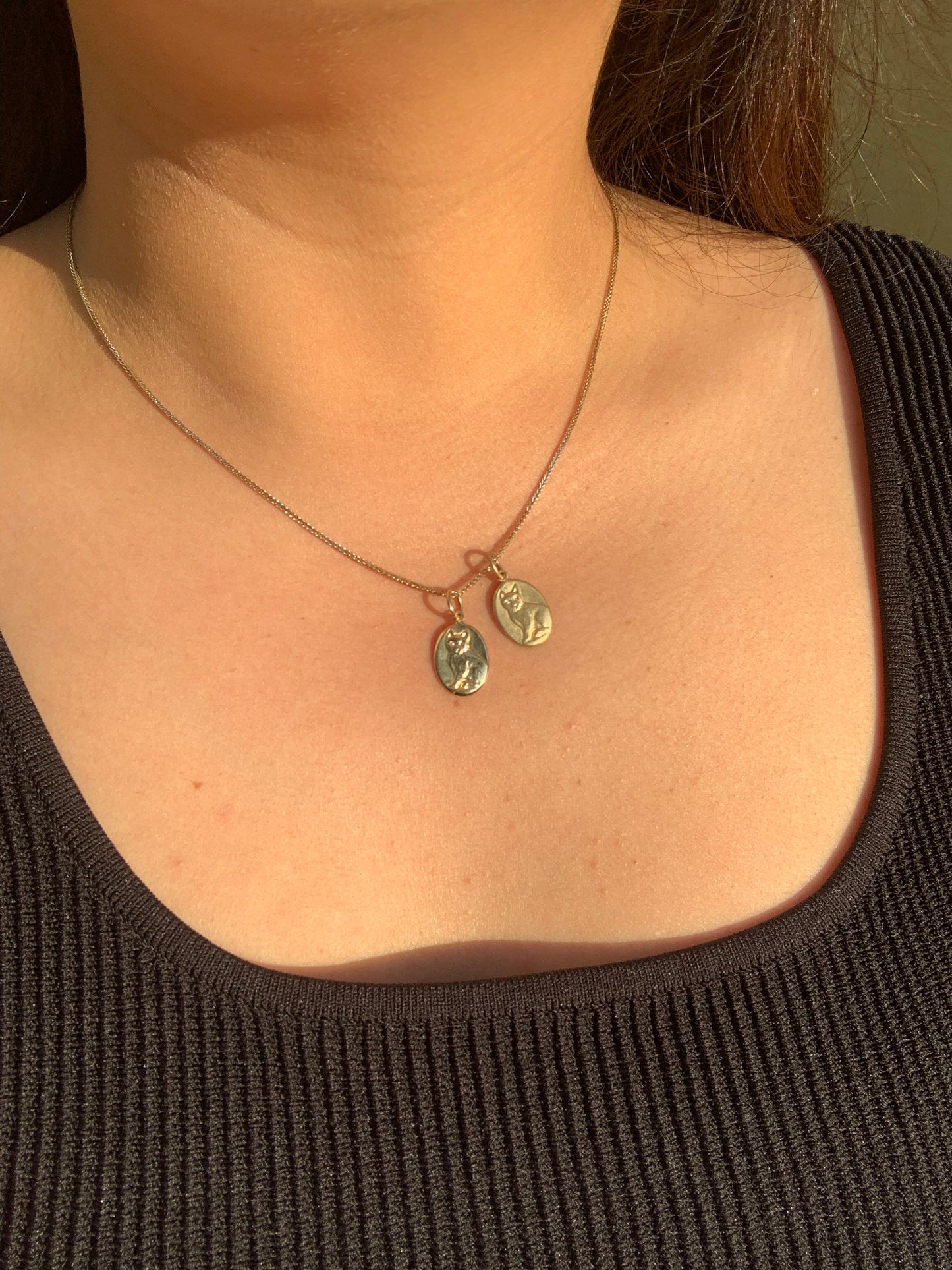 14k or 18k gold Neko Medallion (Made to Order)