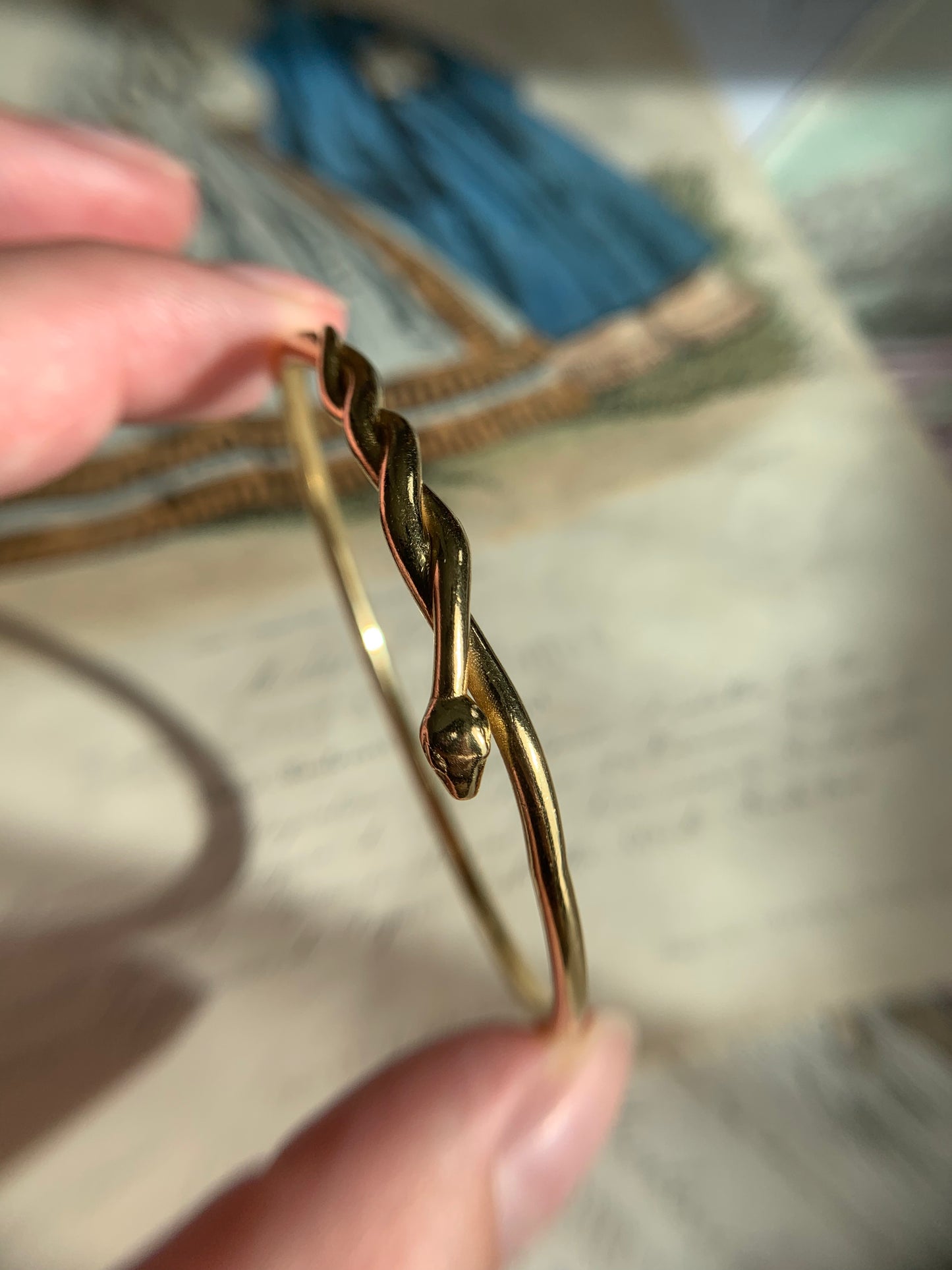 "Familiar" Snake bangle bracelet (Made to order)