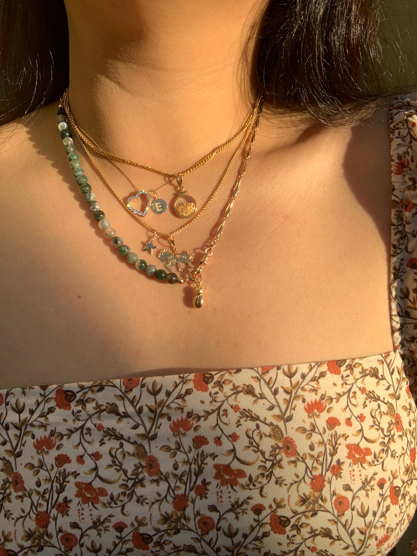 21k curb link chain with 14k spring ring clasp (vintage, only one available)