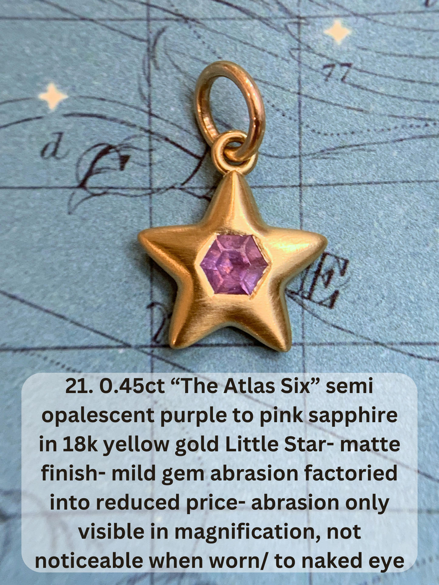 18k Little Star© volume 18 old cut diamonds, multicolor sapphires, emeralds, ruby