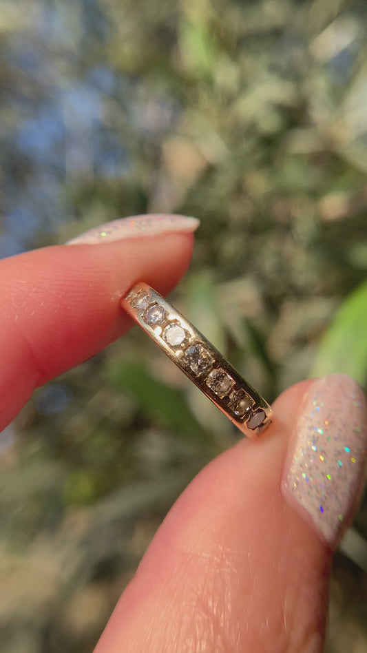 "Diamond flush" 14k 1 tcw diamond band