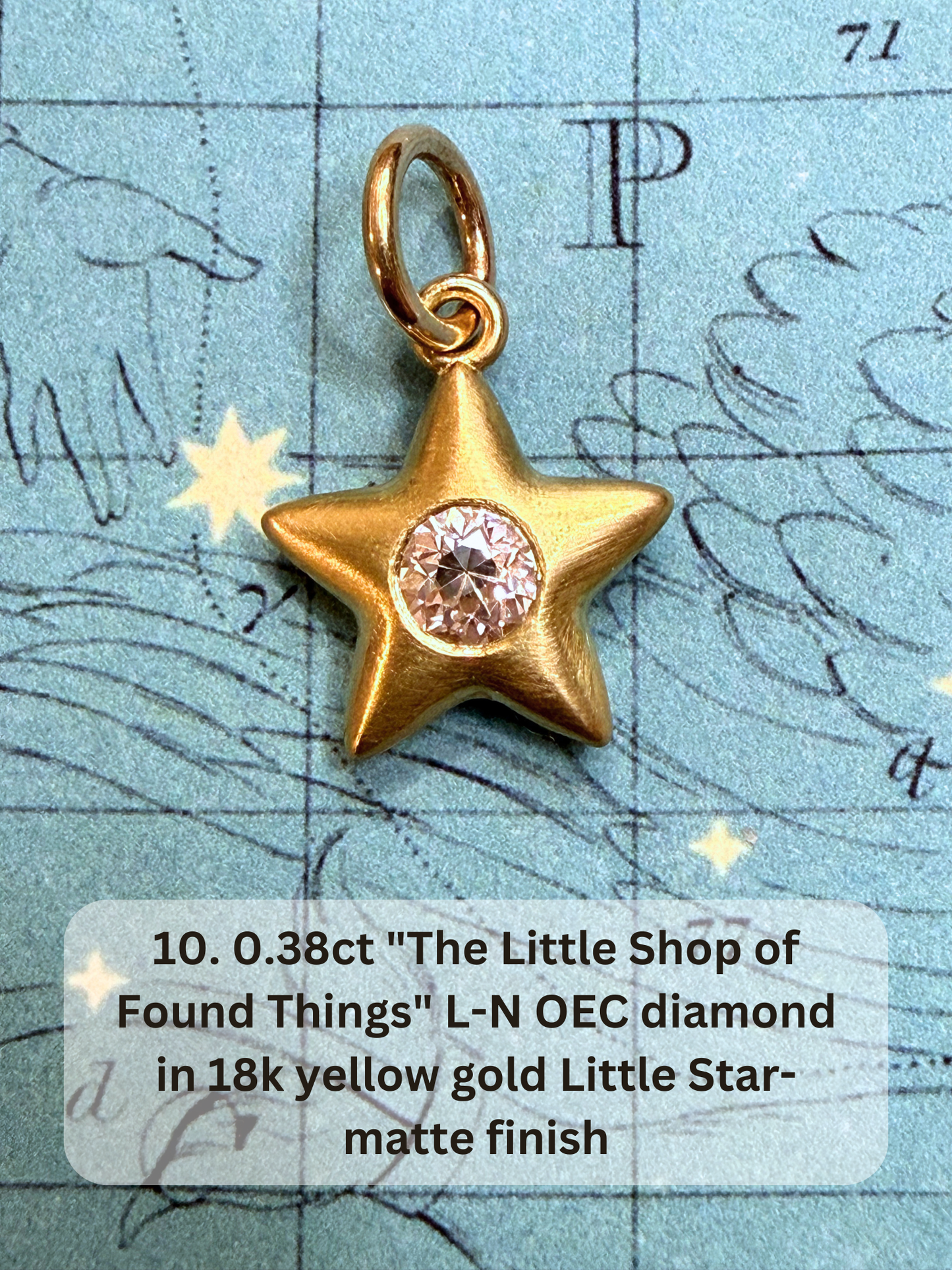 18k Little Star© volume 19 old cut diamond, sapphire, emerald, ruby, garnet