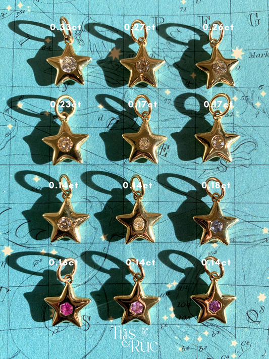 18k Little Star© volume 11: old cut diamonds & limited Hex edition sapphires