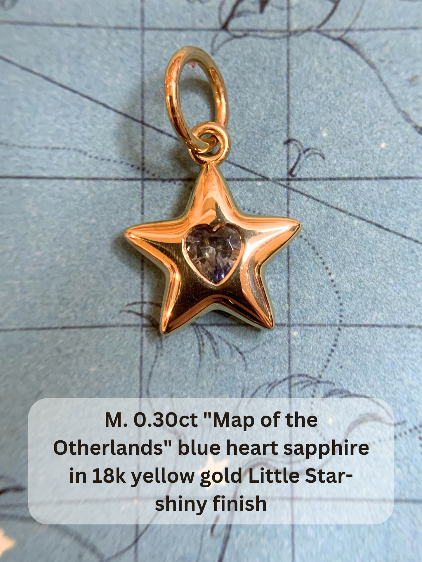 18k Little Star© volume 17 old cut diamonds, multicolor sapphires, rubies, emerald, garnets