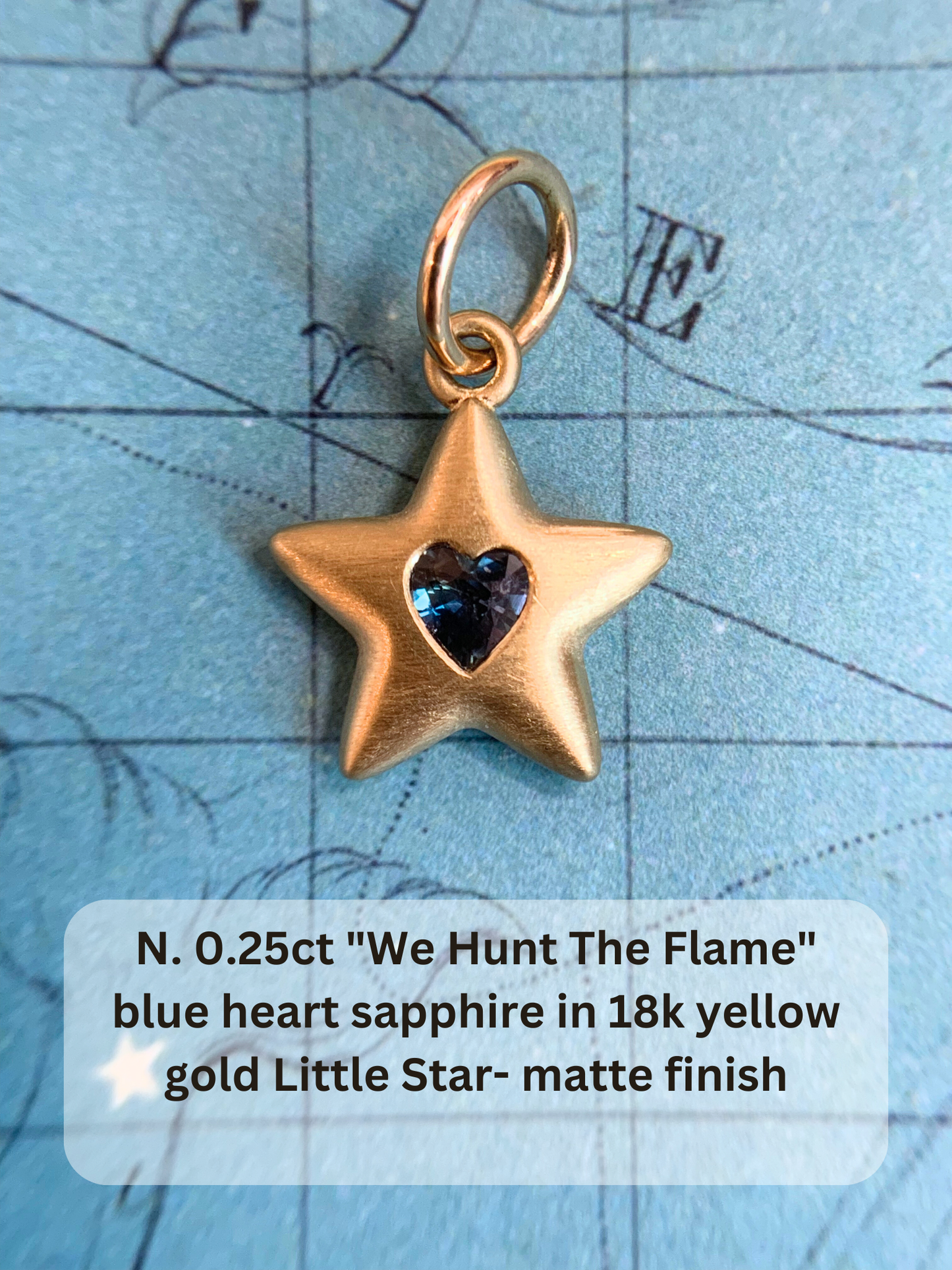 18k Little Star© volume 16 old cut diamonds, Mother Stars, heart edition sapphires, multicolor sapphires, emerald, garnet