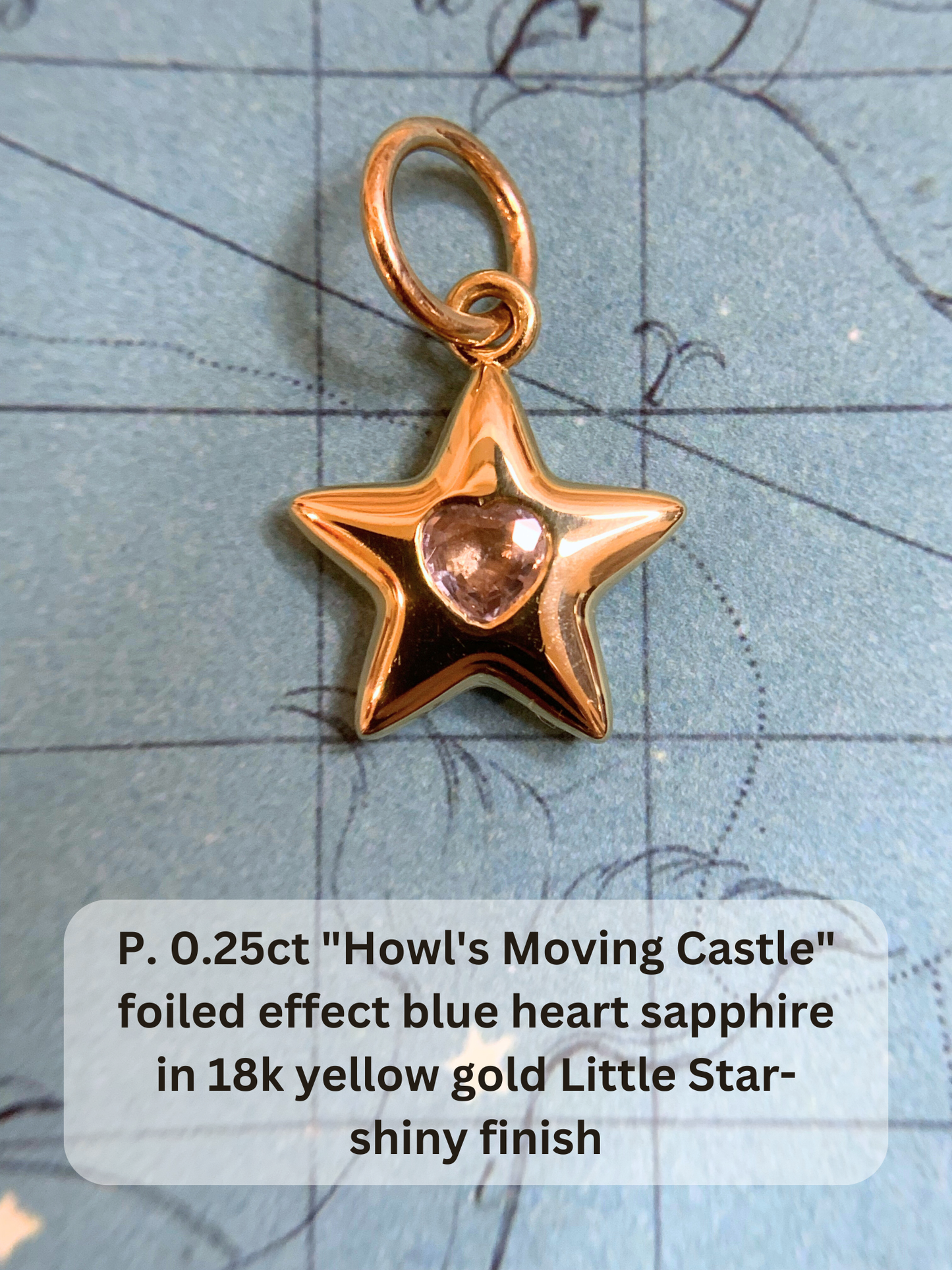 18k Little Star© volume 17 old cut diamonds, multicolor sapphires, rubies, emerald, garnets