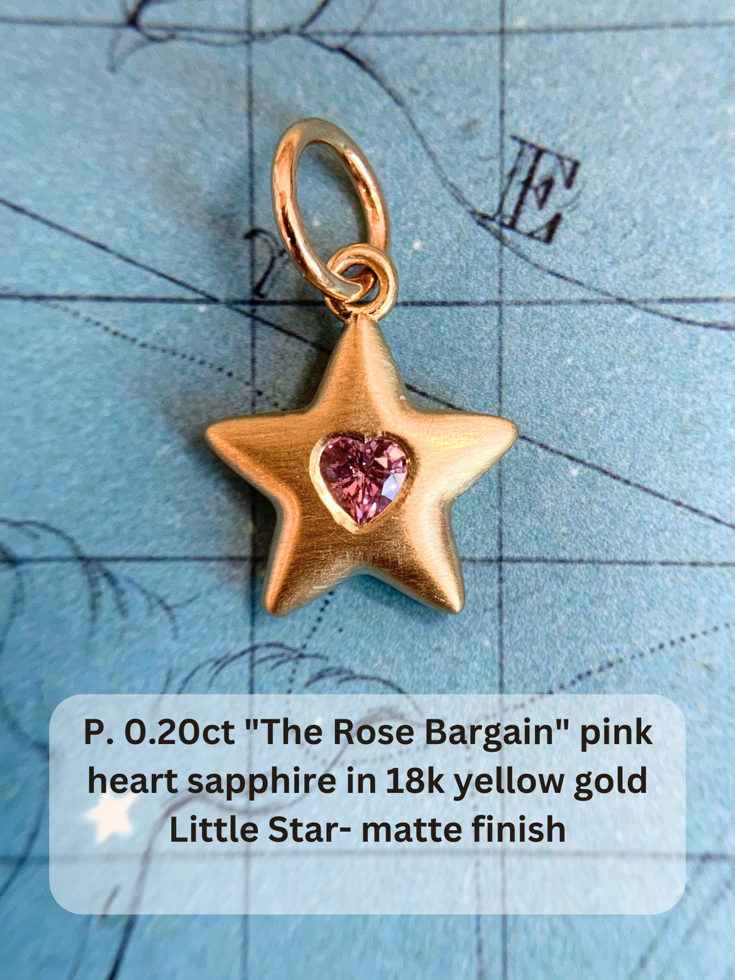 18k Little Star© volume 16 old cut diamonds, Mother Stars, heart edition sapphires, multicolor sapphires, emerald, garnet