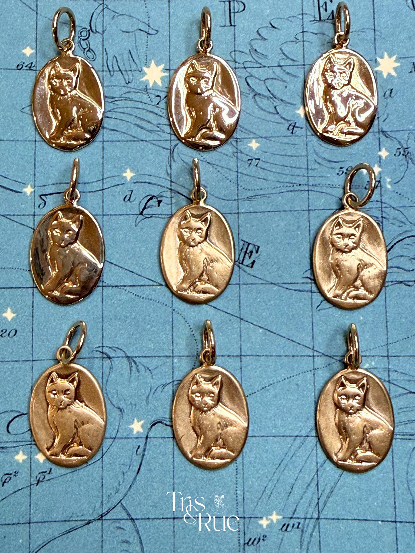 14k yellow gold Neko Medallion (First nine cats ready to ship)