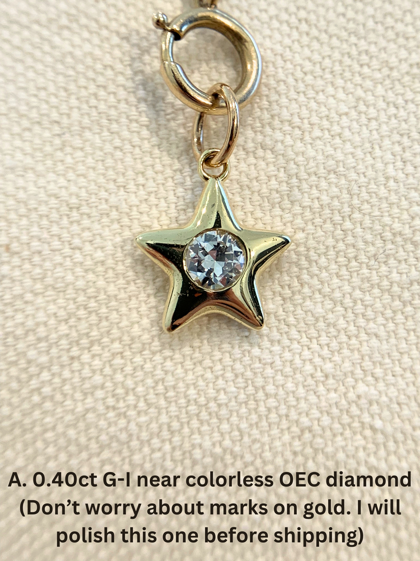 18k Little Star© volume 12: old cut diamonds, limited Hex edition sapphires, emerald