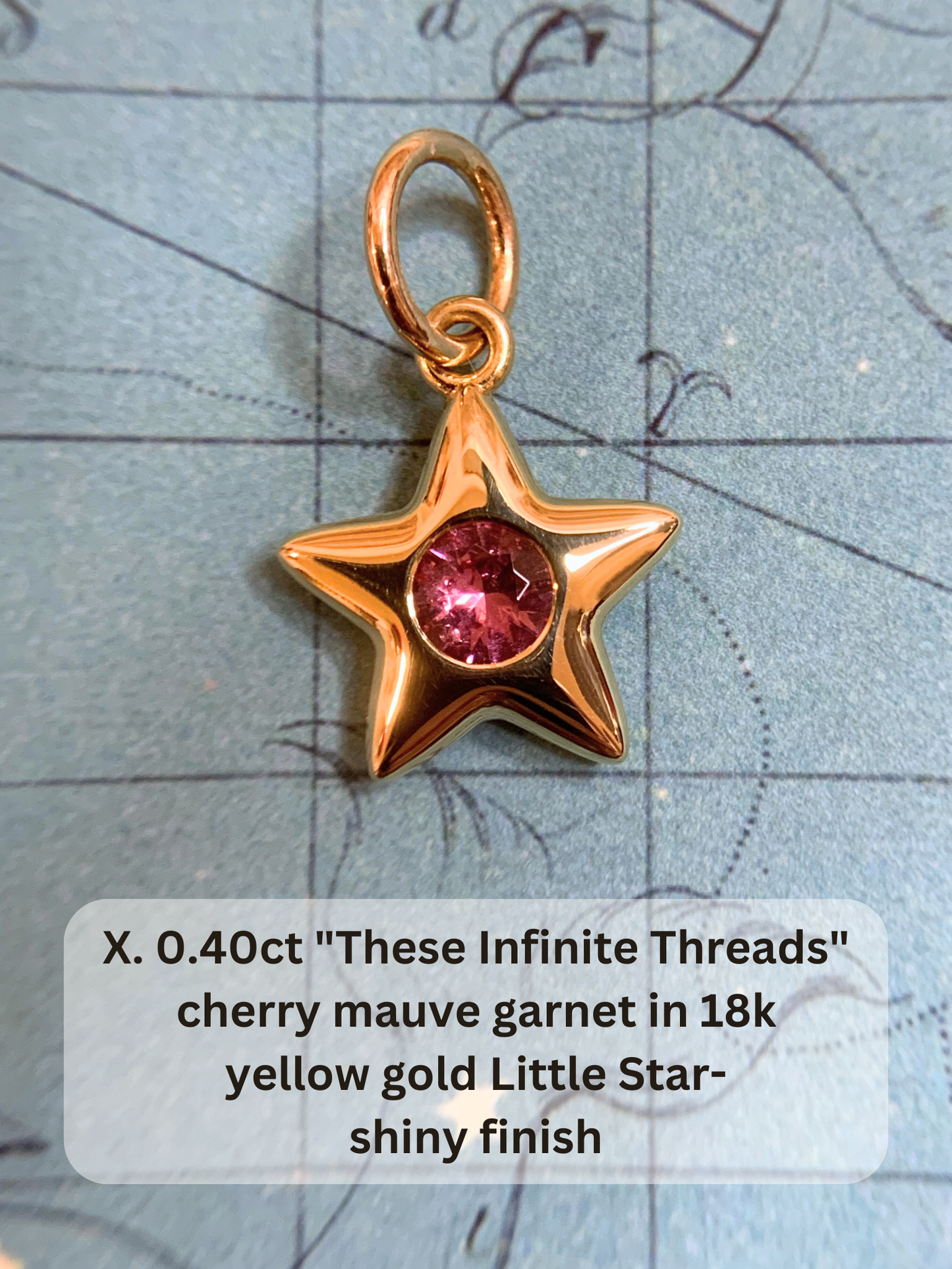 18k Little Star© volume 17 old cut diamonds, multicolor sapphires, rubies, emerald, garnets