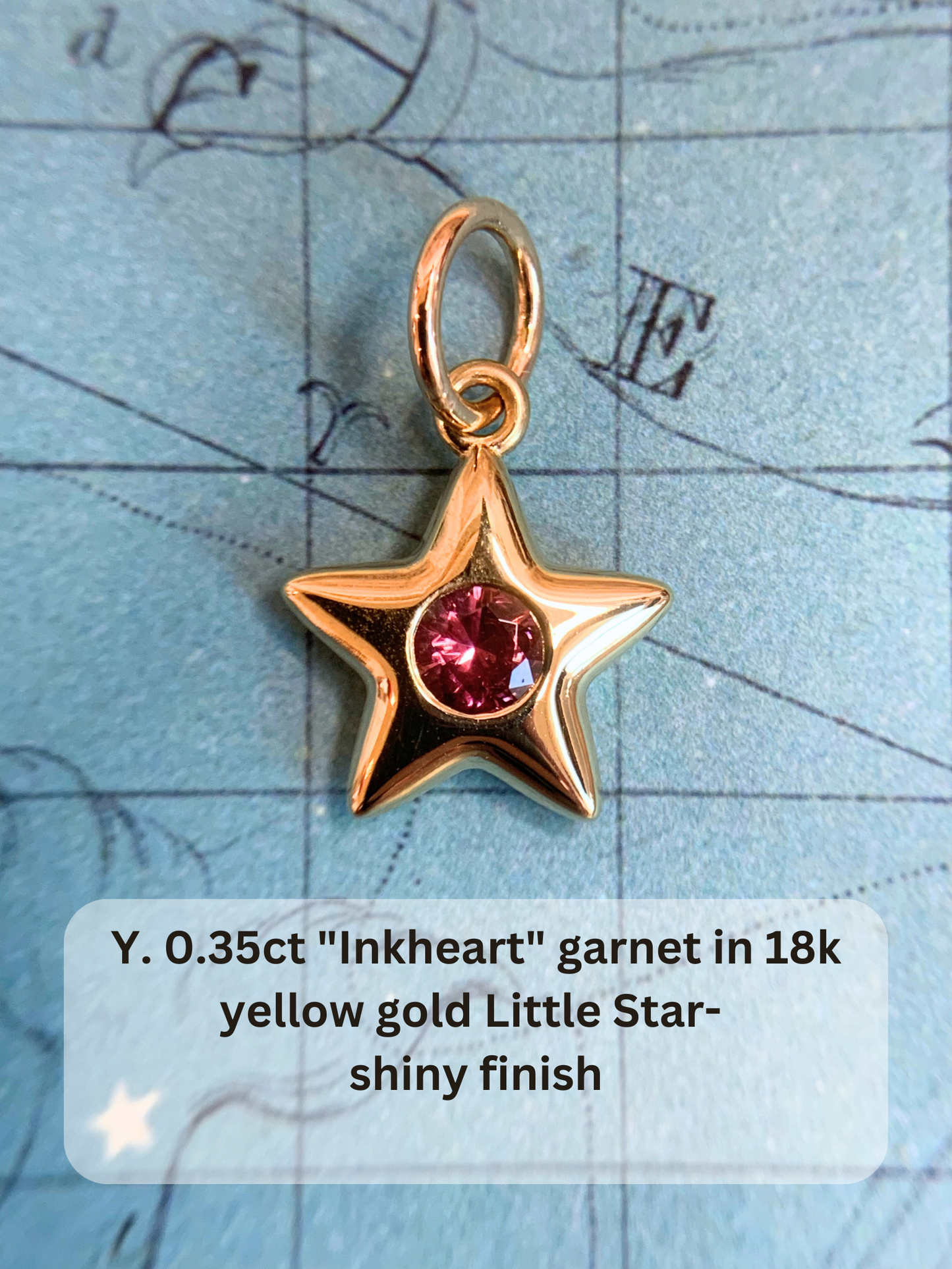 18k Little Star© volume 16 old cut diamonds, Mother Stars, heart edition sapphires, multicolor sapphires, emerald, garnet