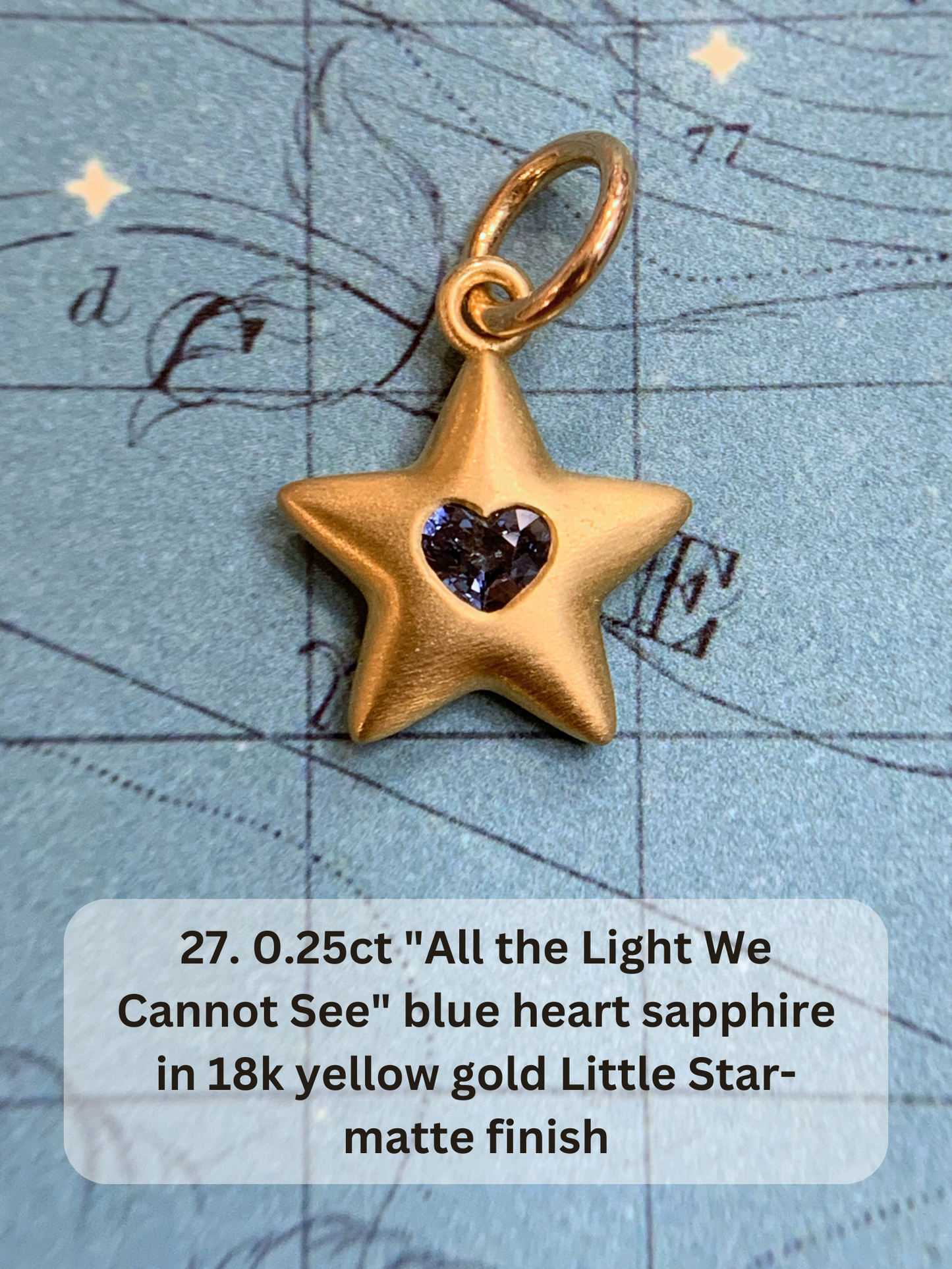 18k Little Star© volume 18 old cut diamonds, multicolor sapphires, emeralds, ruby