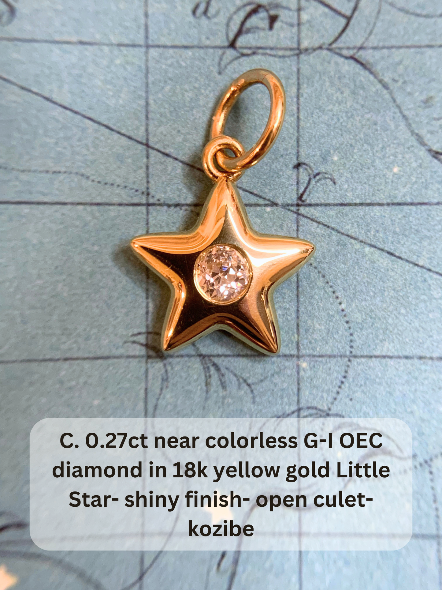 18k Little Star© volume 17 old cut diamonds, multicolor sapphires, rubies, emerald, garnets