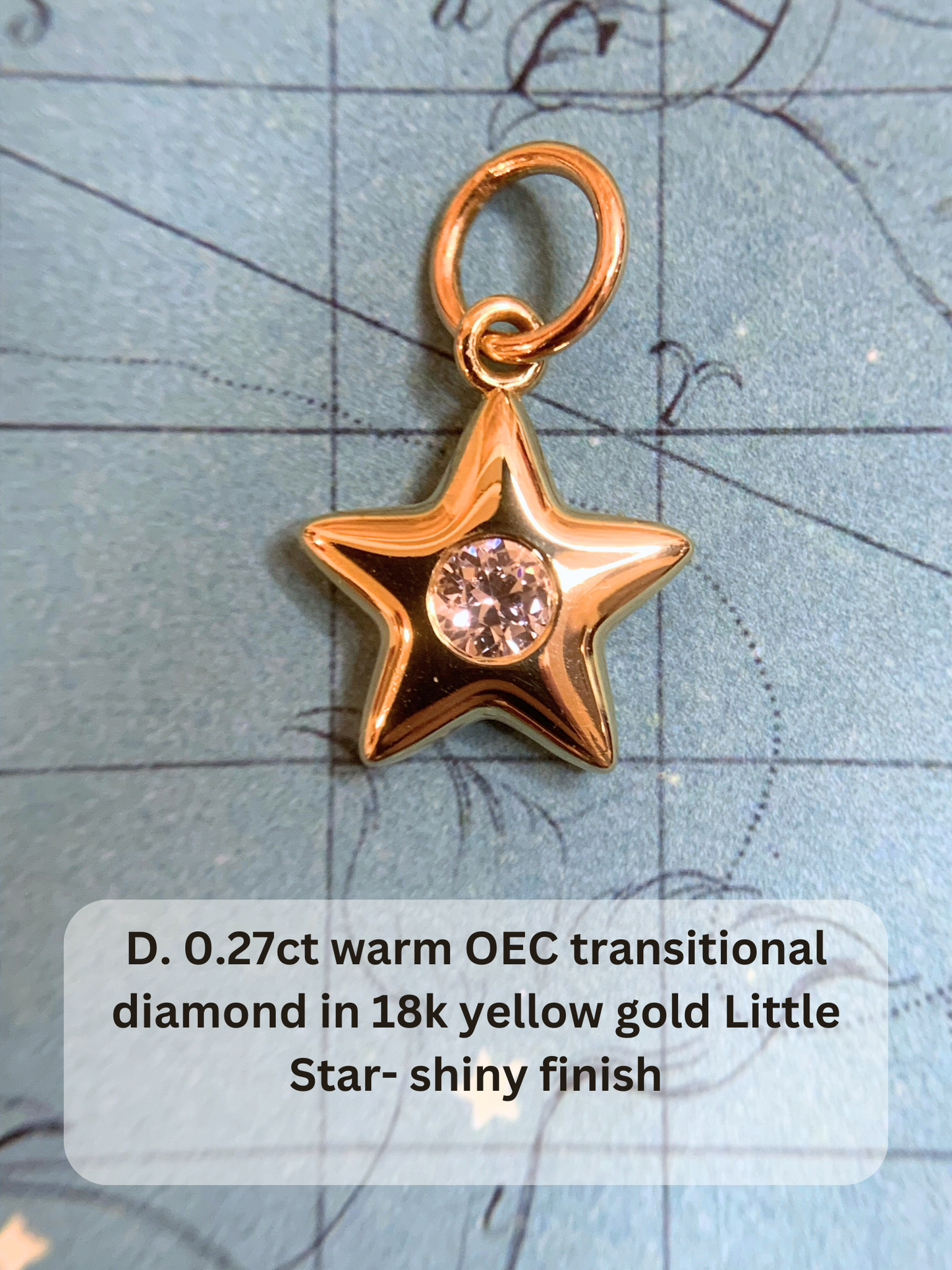 18k Little Star© volume 17 old cut diamonds, multicolor sapphires, rubies, emerald, garnets