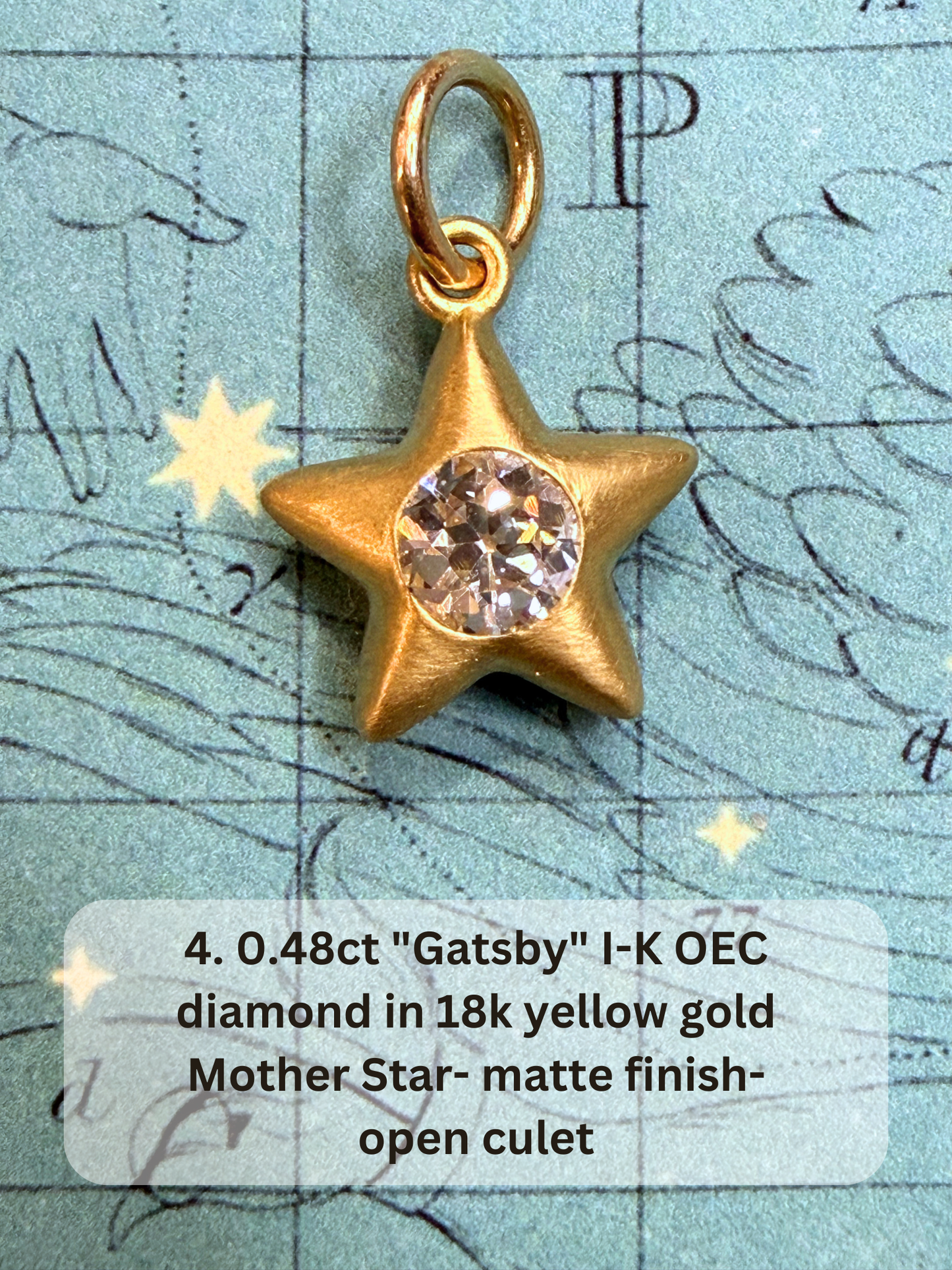 18k Little Star© volume 19 old cut diamond, sapphire, emerald, ruby, garnet