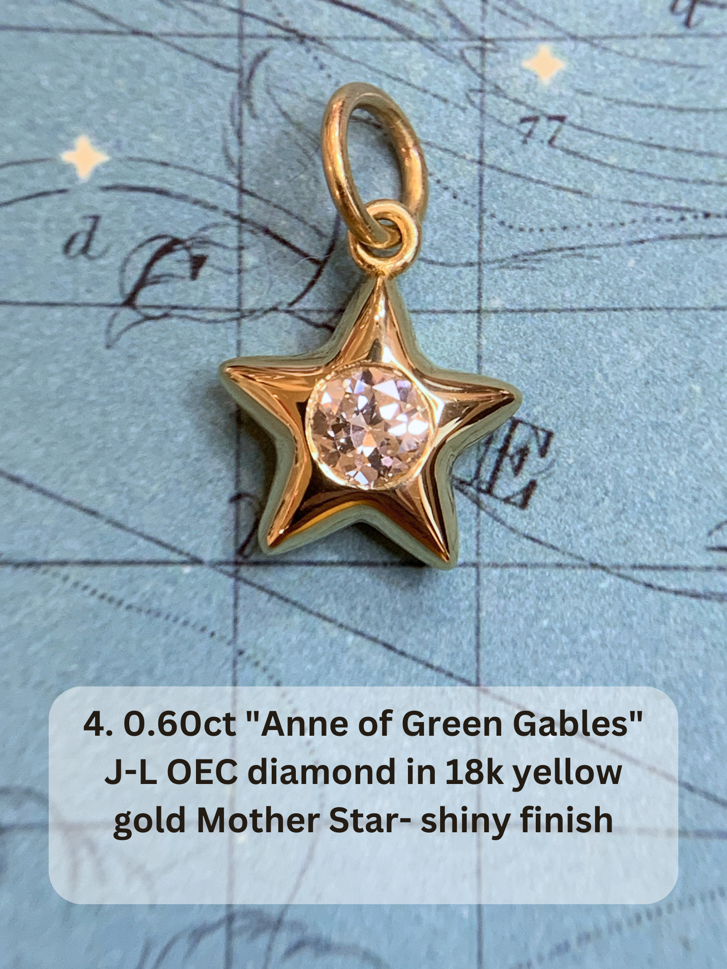 18k Little Star© volume 18 old cut diamonds, multicolor sapphires, emeralds, ruby