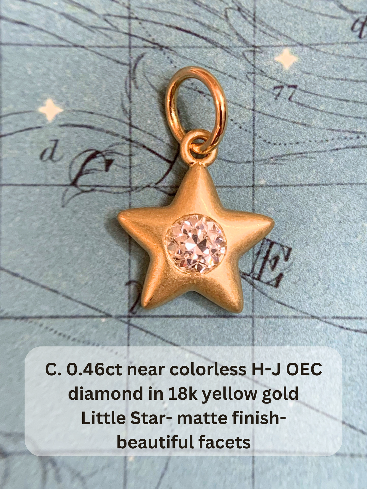 18k Little Star© volume 15 old cut diamonds, Mother Stars, heart edition sapphires, multicolor sapphires