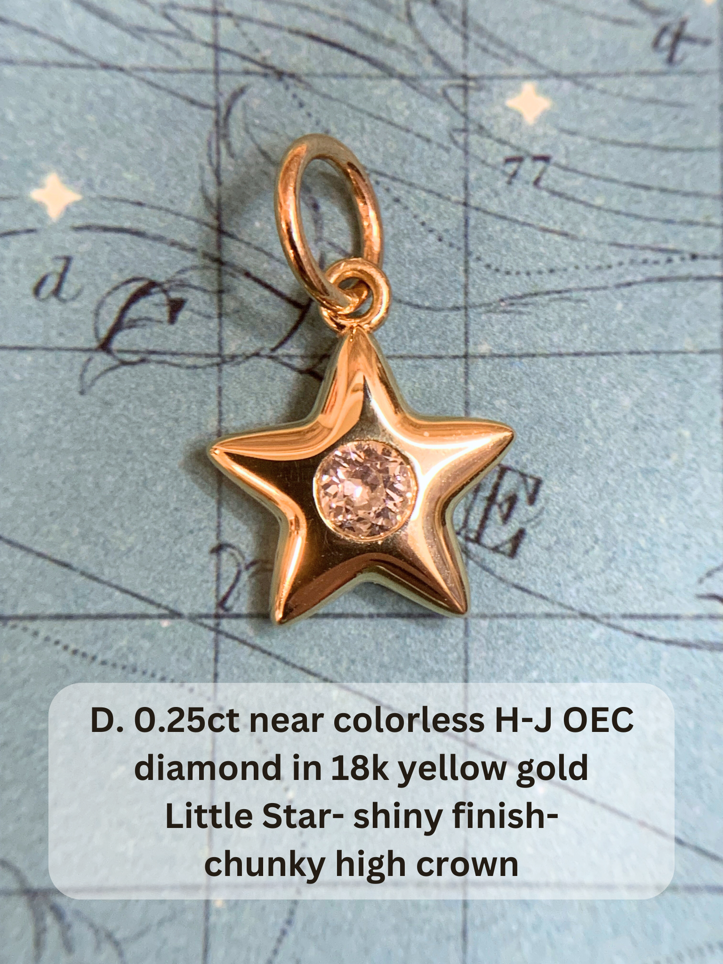 18k Little Star© volume 15 old cut diamonds, Mother Stars, heart edition sapphires, multicolor sapphires