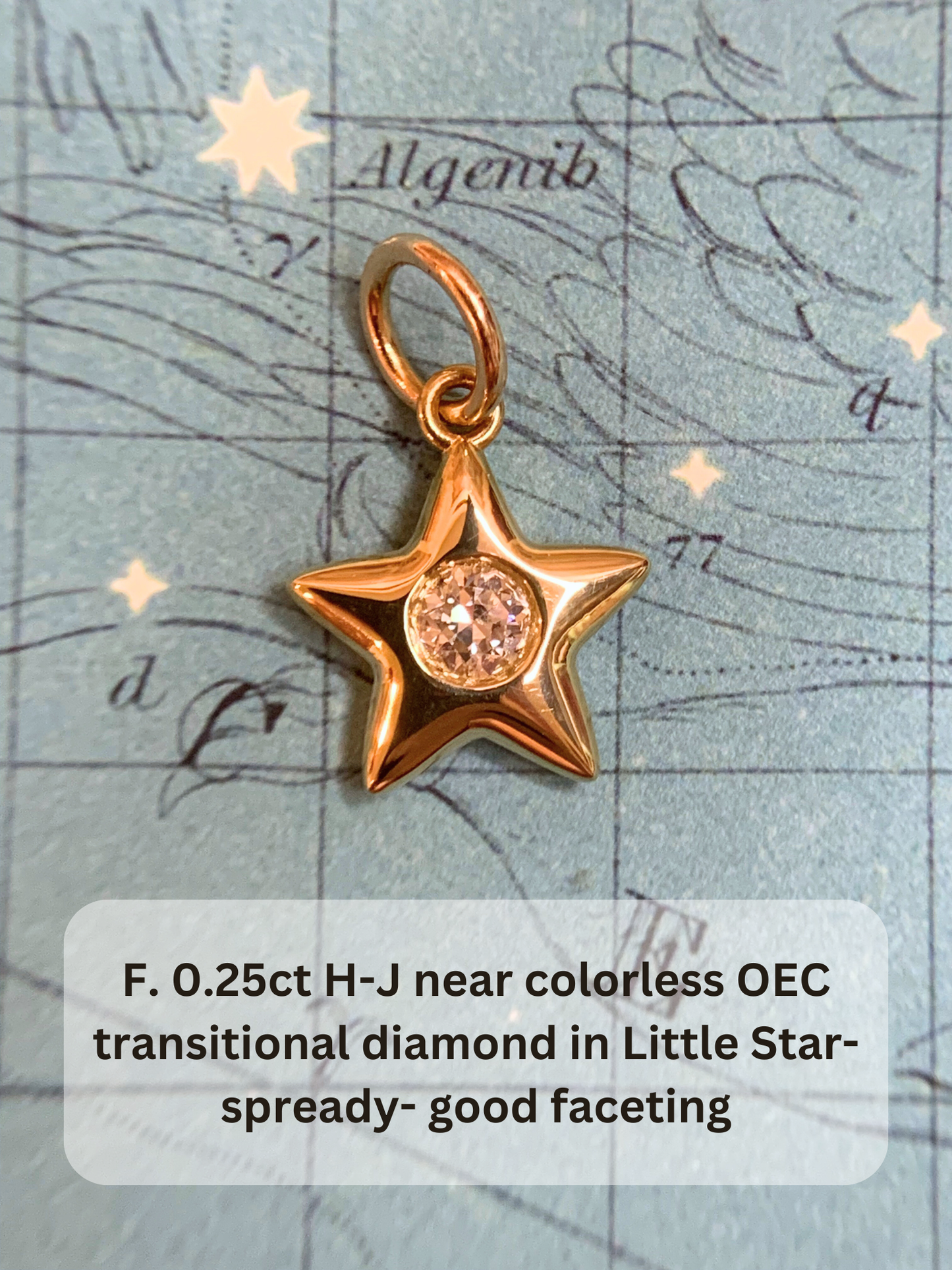 18k Little Star© volume 14 old cut diamonds, Mother Stars, heart edition sapphires, multicolor sapphires, emerald