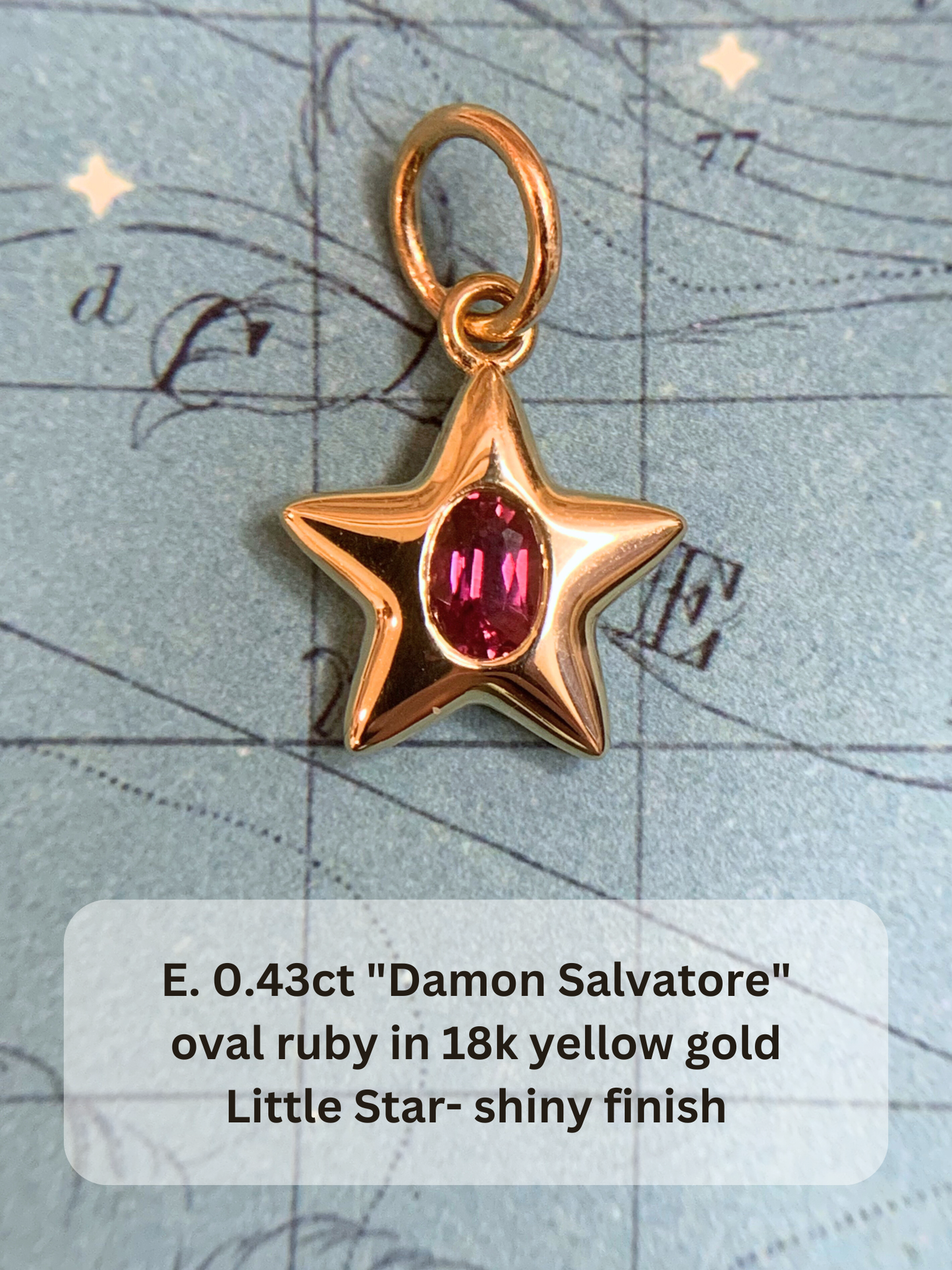 18k Little Star© volume 15 old cut diamonds, Mother Stars, heart edition sapphires, multicolor sapphires