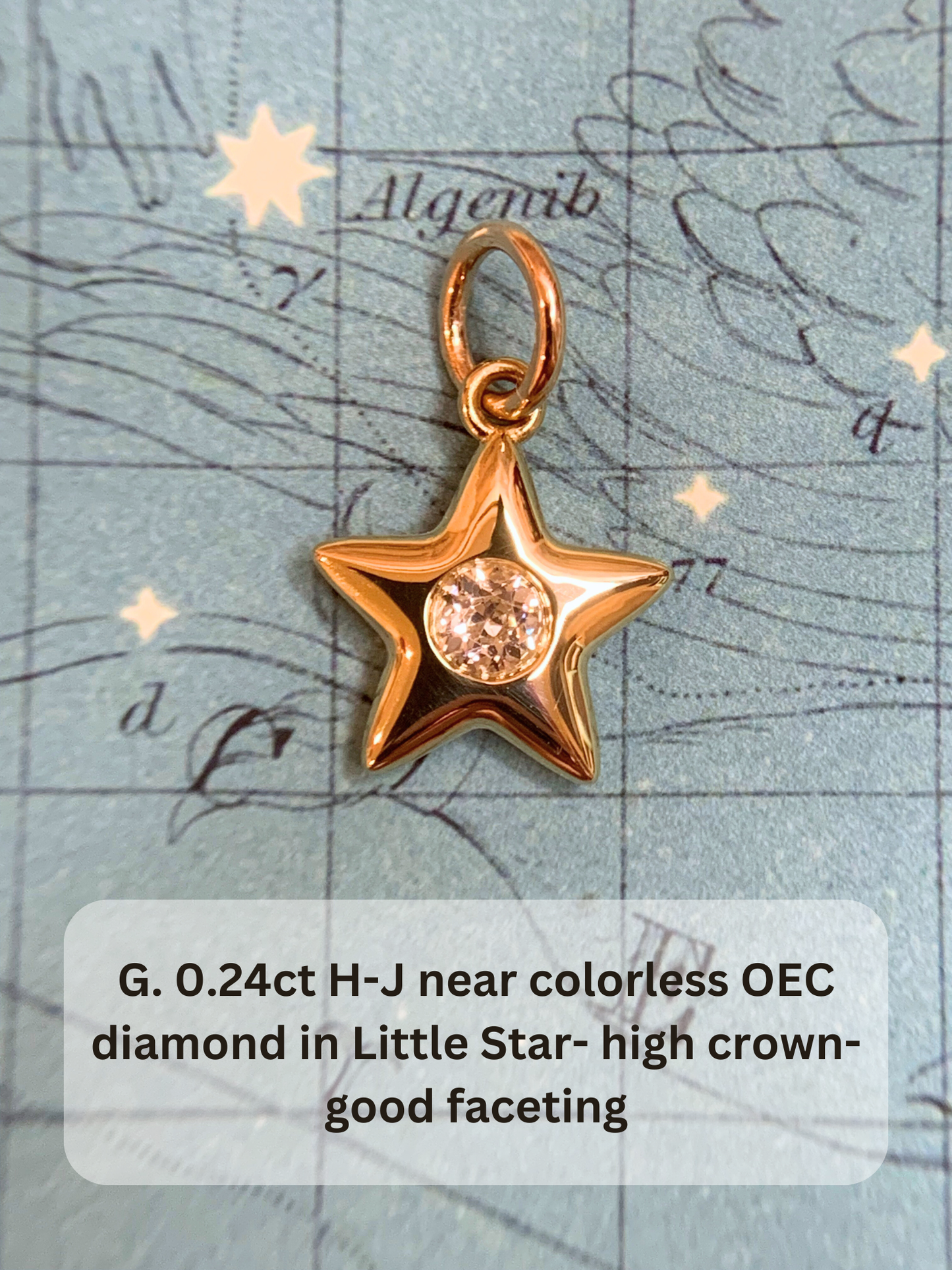 18k Little Star© volume 14 old cut diamonds, Mother Stars, heart edition sapphires, multicolor sapphires, emerald