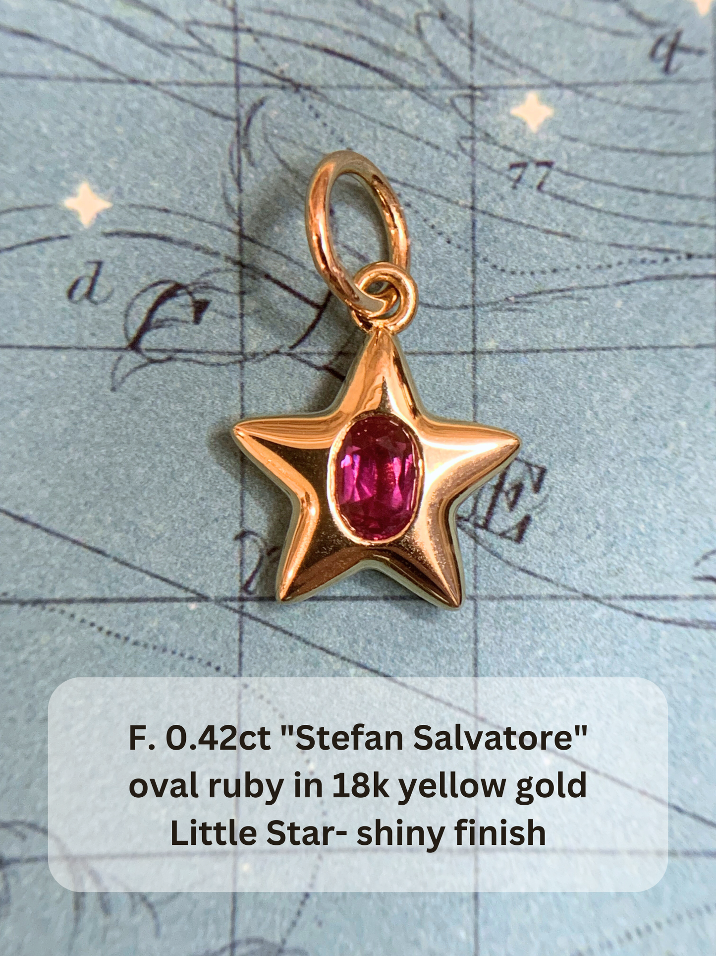 18k Little Star© volume 15 old cut diamonds, Mother Stars, heart edition sapphires, multicolor sapphires