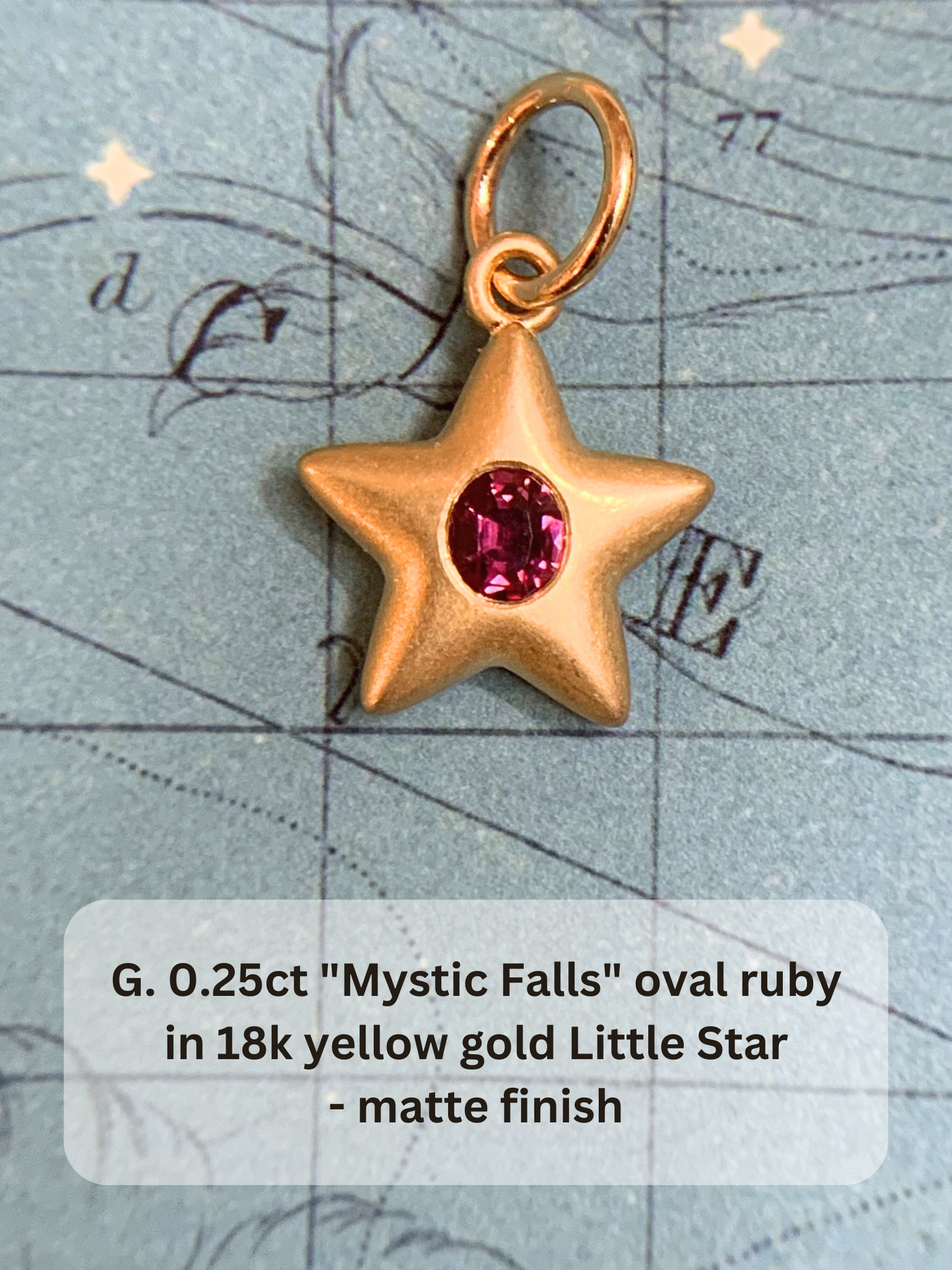18k Little Star© volume 15 old cut diamonds, Mother Stars, heart edition sapphires, multicolor sapphires