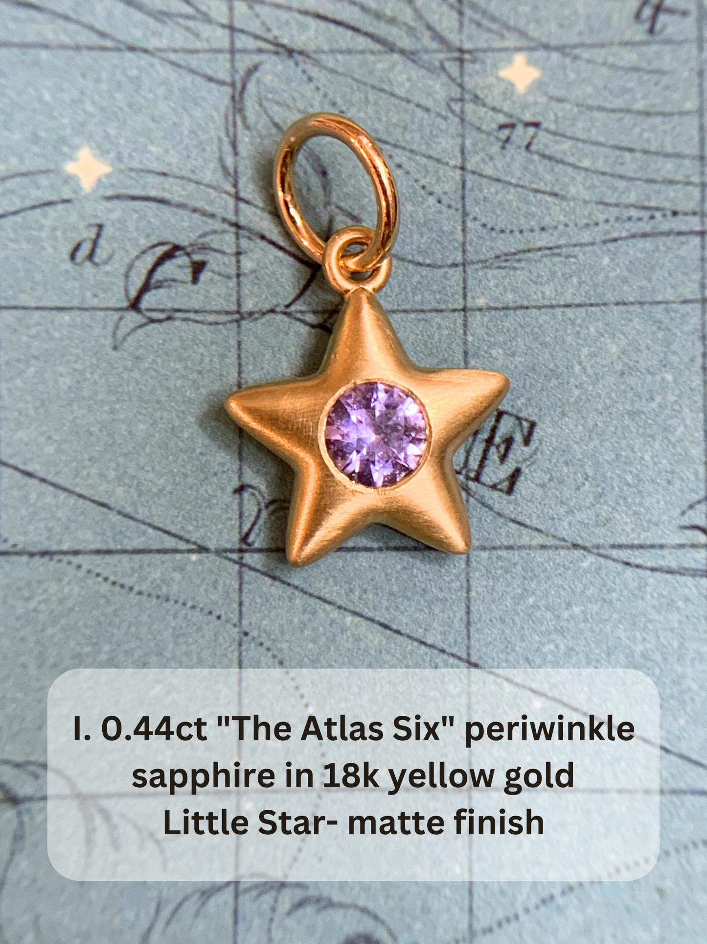 18k Little Star© volume 15 old cut diamonds, Mother Stars, heart edition sapphires, multicolor sapphires