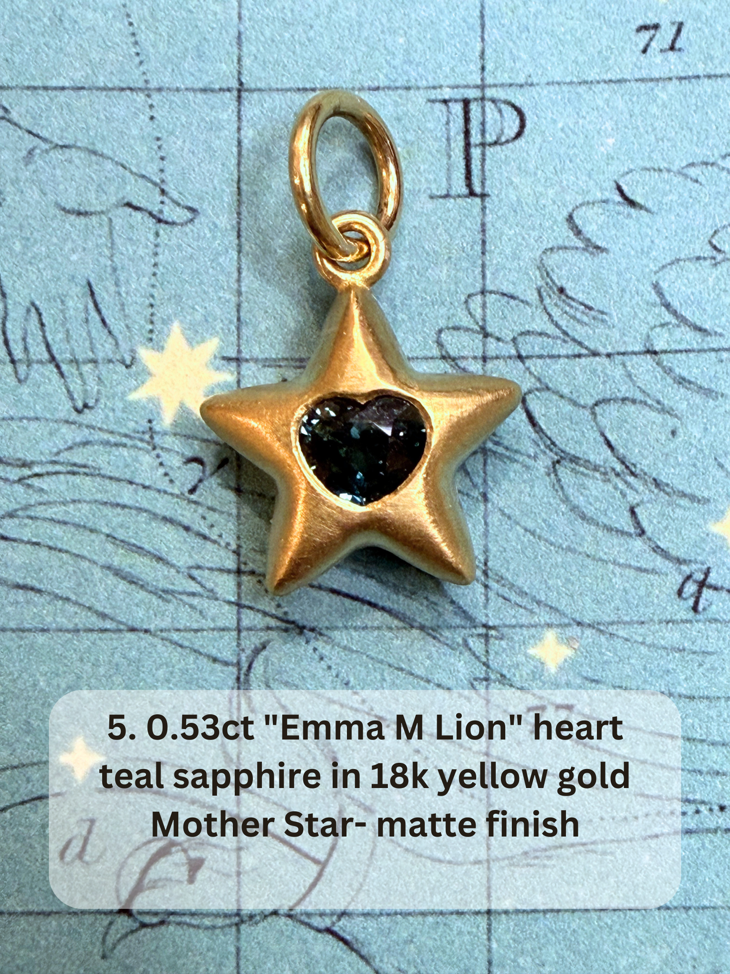 18k Little Star© volume 19 old cut diamond, sapphire, emerald, ruby, garnet