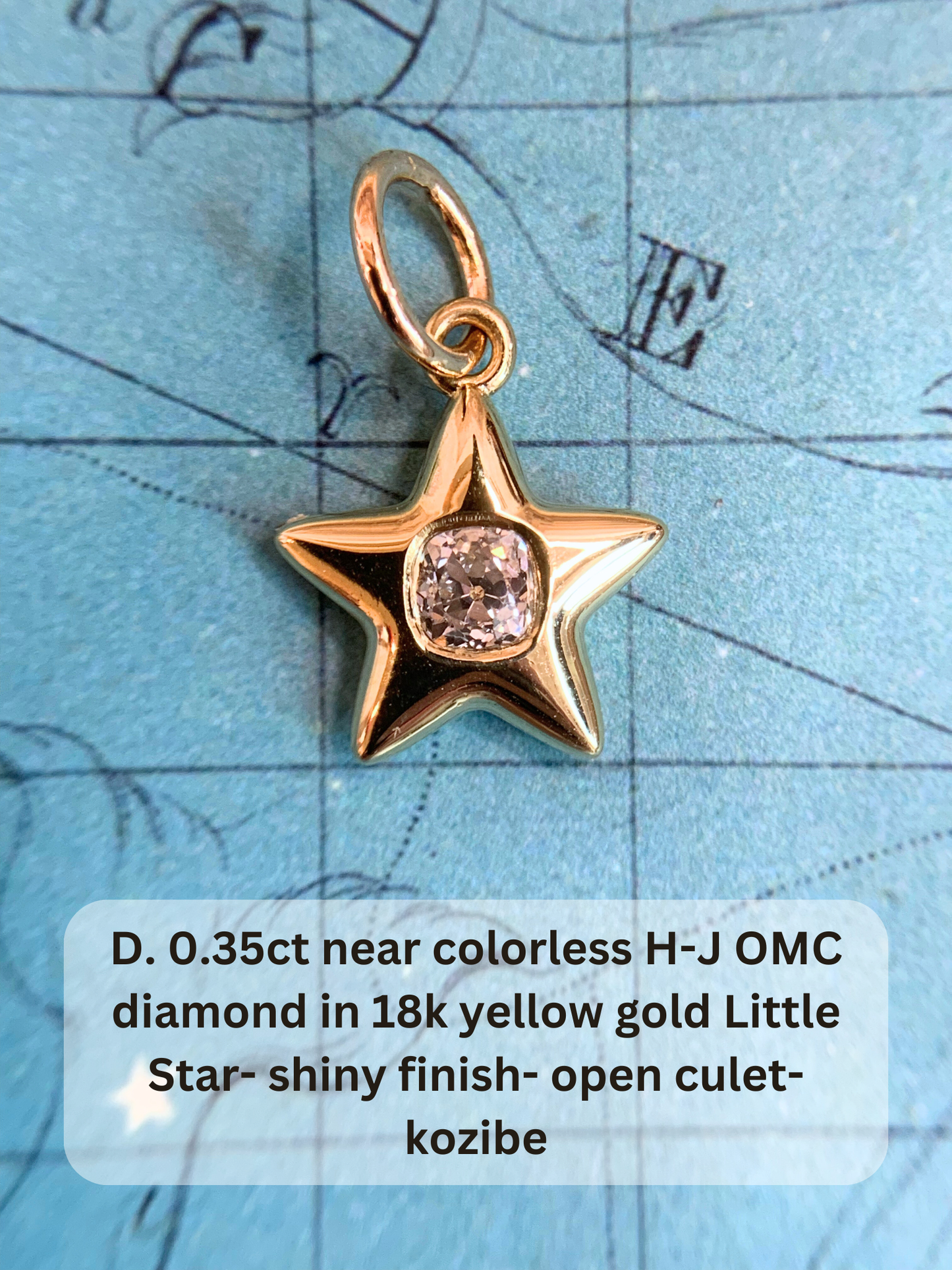 18k Little Star© volume 16 old cut diamonds, Mother Stars, heart edition sapphires, multicolor sapphires, emerald, garnet