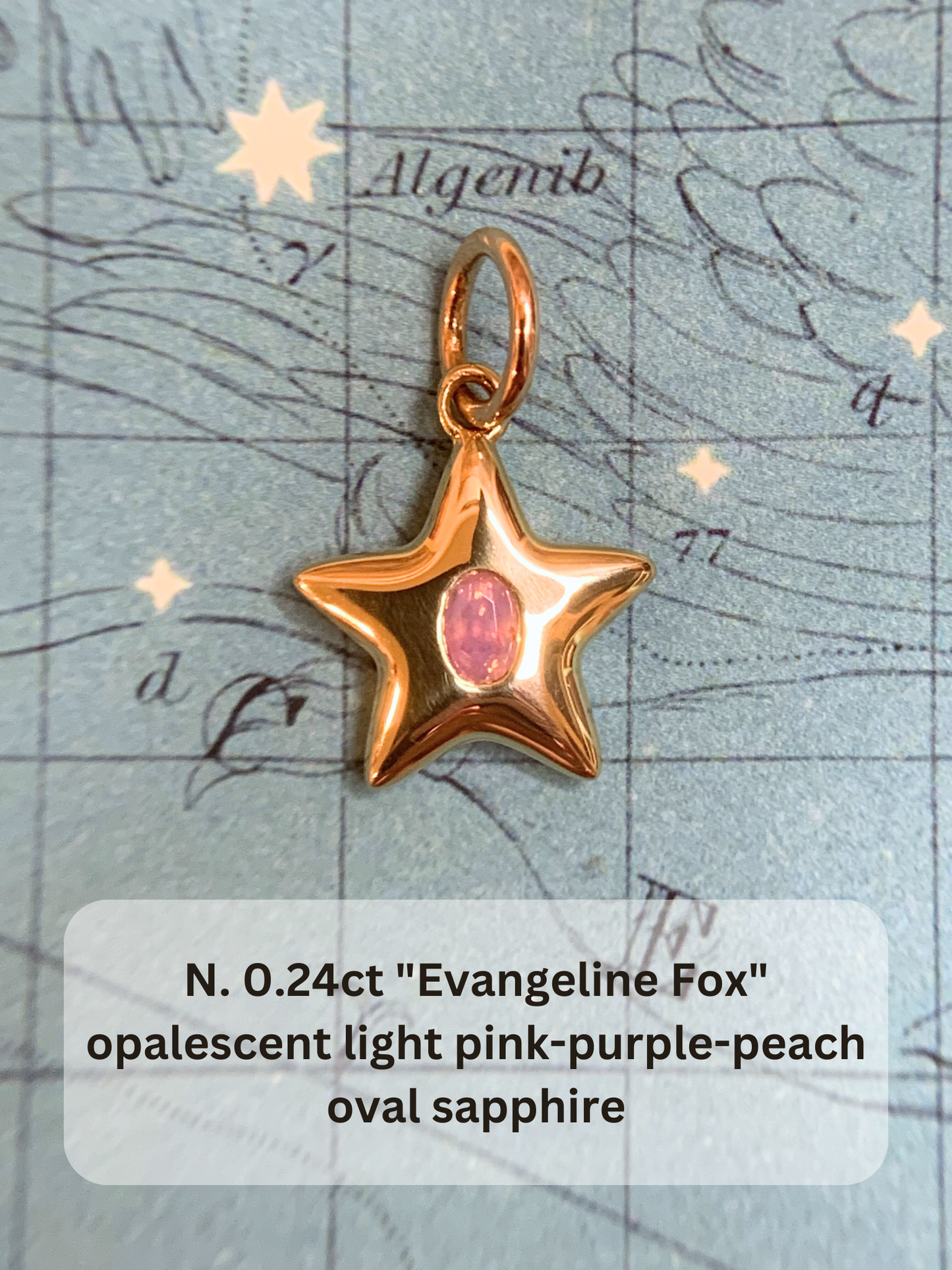 18k Little Star© volume 14 old cut diamonds, Mother Stars, heart edition sapphires, multicolor sapphires, emerald