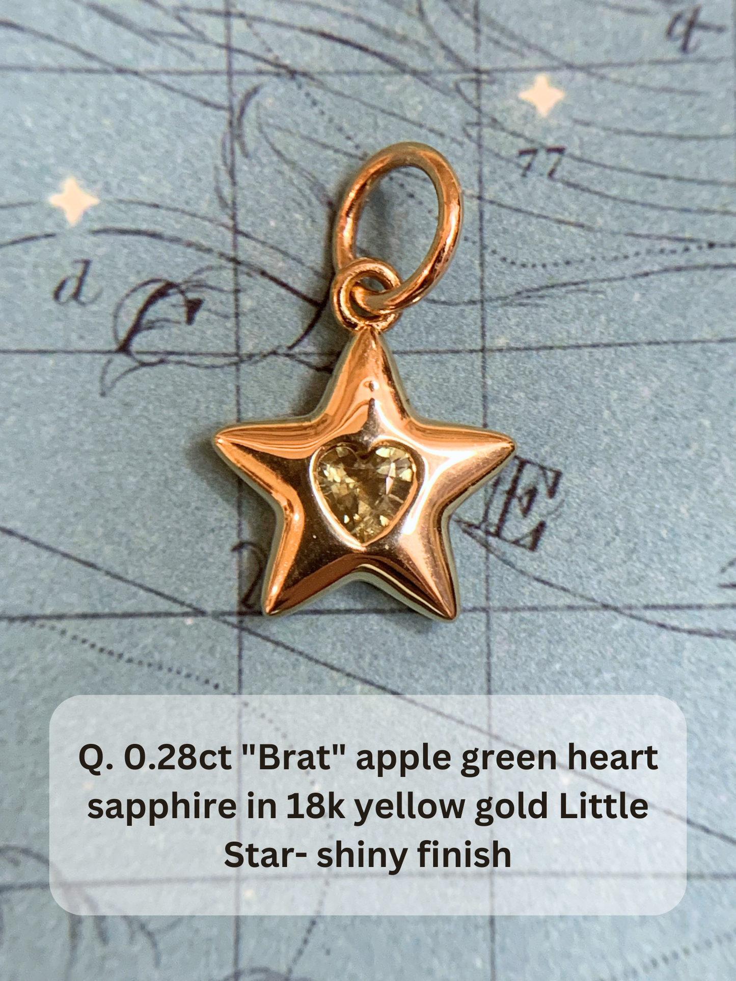 18k Little Star© volume 15 old cut diamonds, Mother Stars, heart edition sapphires, multicolor sapphires