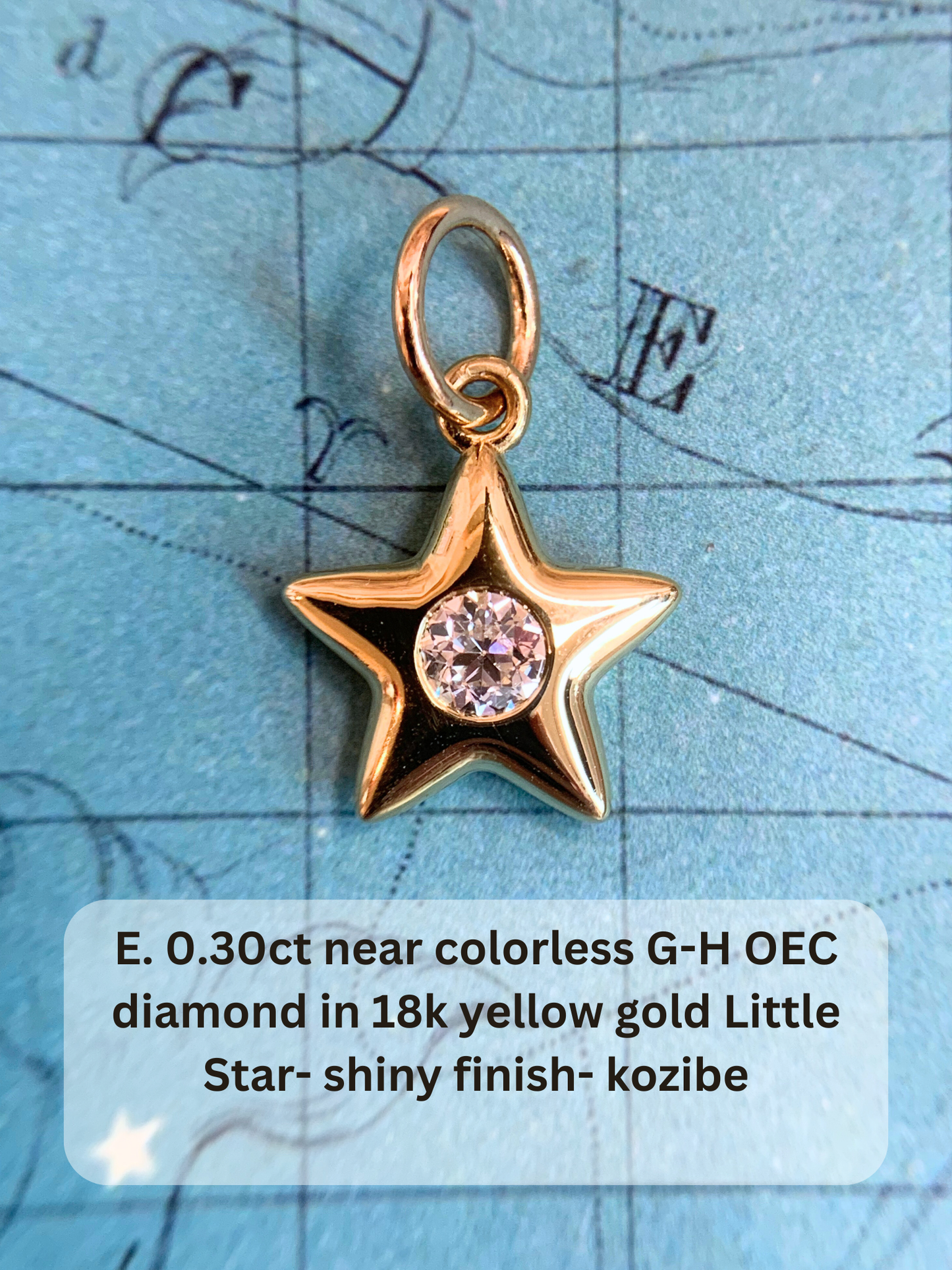 18k Little Star© volume 16 old cut diamonds, Mother Stars, heart edition sapphires, multicolor sapphires, emerald, garnet