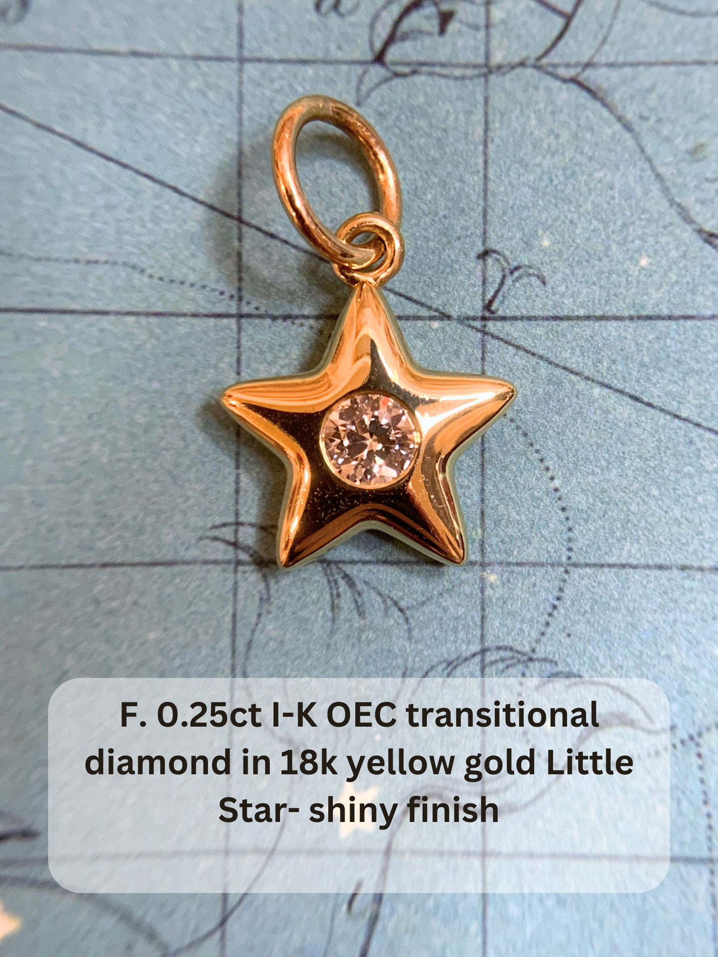 18k Little Star© volume 17 old cut diamonds, multicolor sapphires, rubies, emerald, garnets