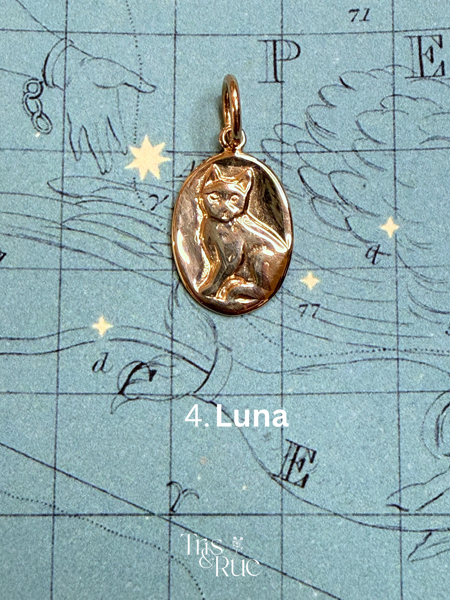 14k yellow gold Neko Medallion (First nine cats ready to ship)