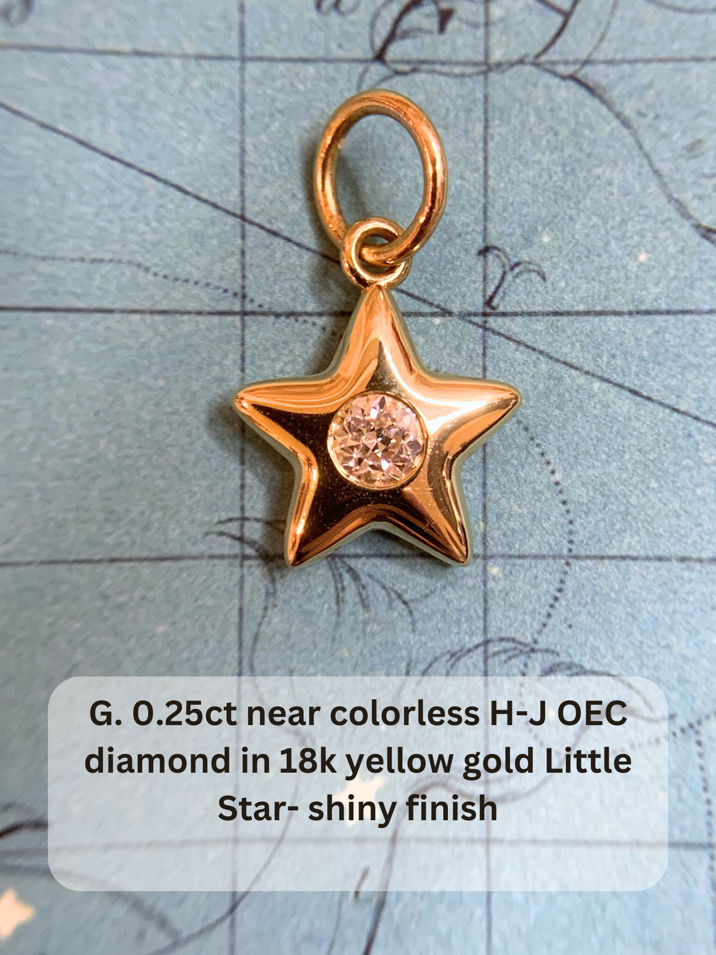 18k Little Star© volume 17 old cut diamonds, multicolor sapphires, rubies, emerald, garnets