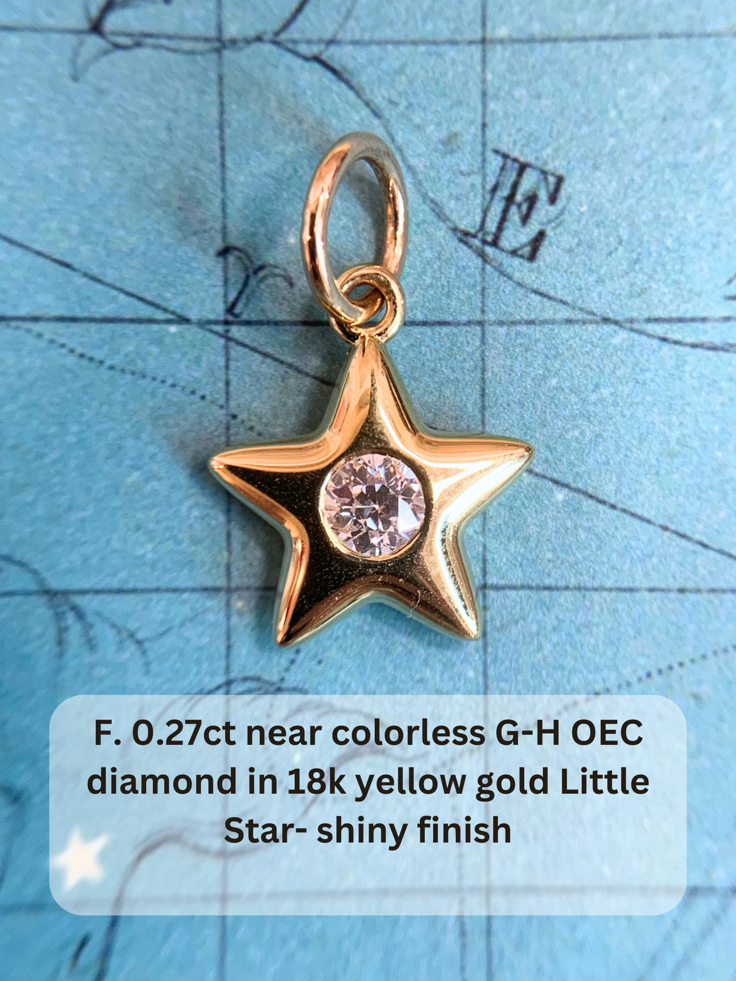 18k Little Star© volume 16 old cut diamonds, Mother Stars, heart edition sapphires, multicolor sapphires, emerald, garnet