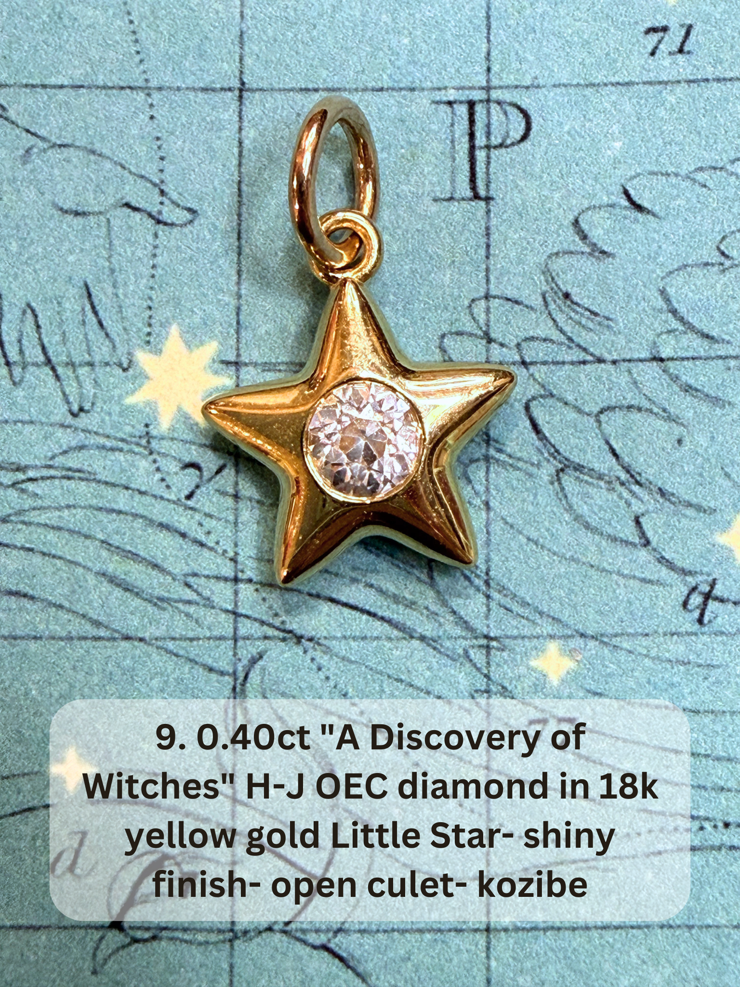 18k Little Star© volume 19 old cut diamond, sapphire, emerald, ruby, garnet