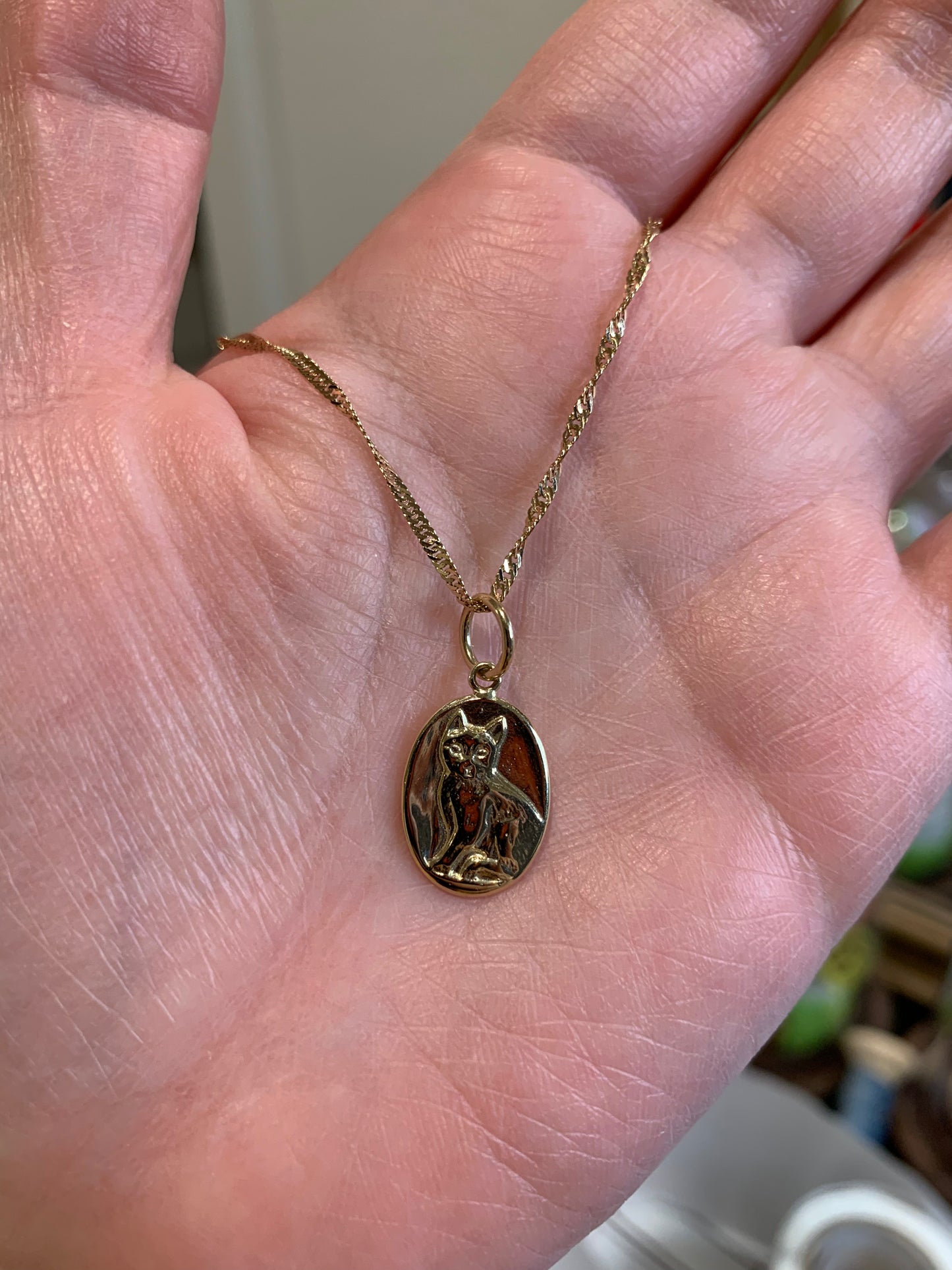 20inch 14k gold Singapore twist link chain 2.1g (chain only)