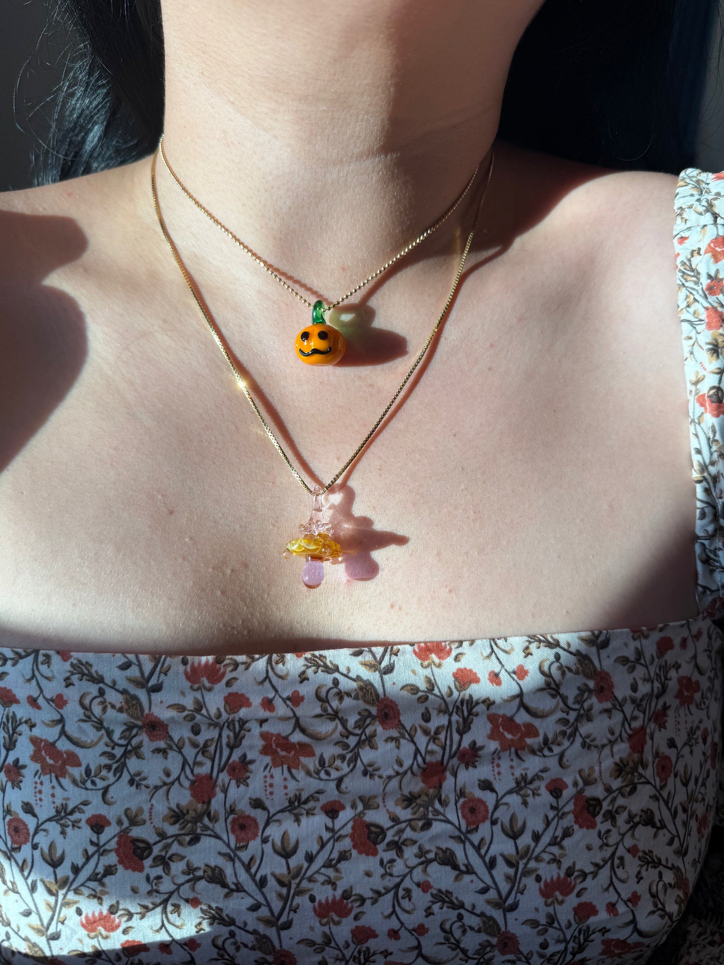 Mystical Mushrooms | Handmade lampwork glass art, each one of a kind