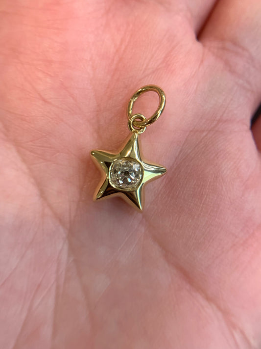 Vivian W. custom order - 0.70ct OMC diamond in 18k yellow gold Mother Star