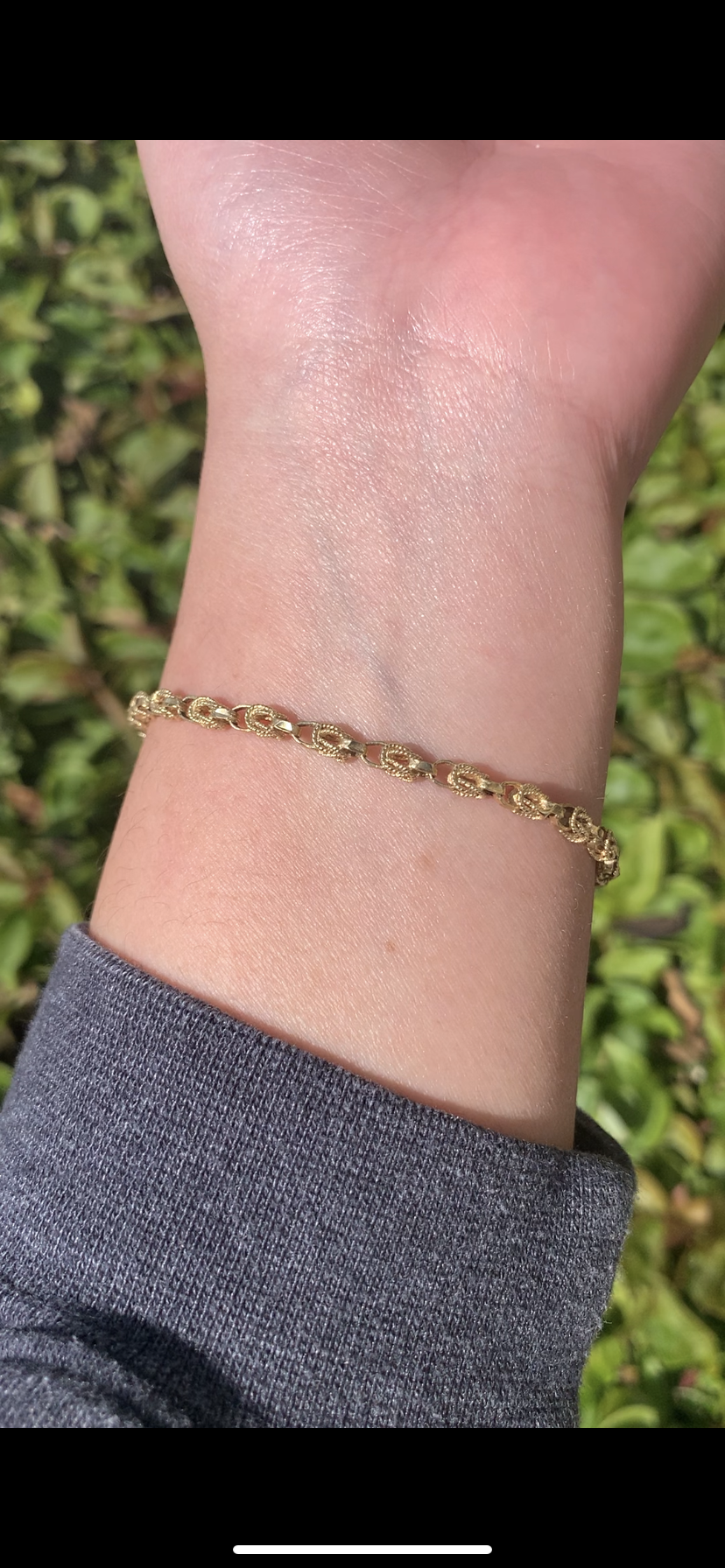 "Seafarer" 14k fancy link knot bracelet with intricate barrel clasp