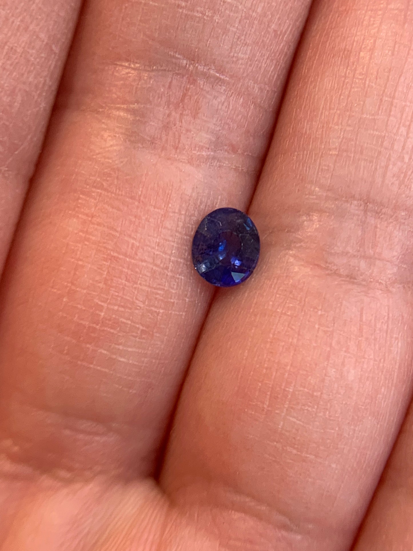 Amanda D. custom order - Star 55. 0.58ct "The Midnight Library" blue sapphire in 18k yellow gold Mother Star- matte finish