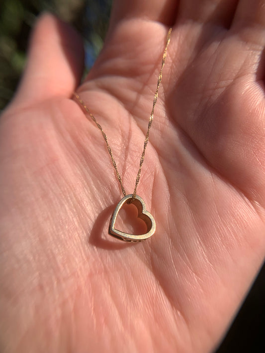 "Hidden Love" 10k pendant and chain set