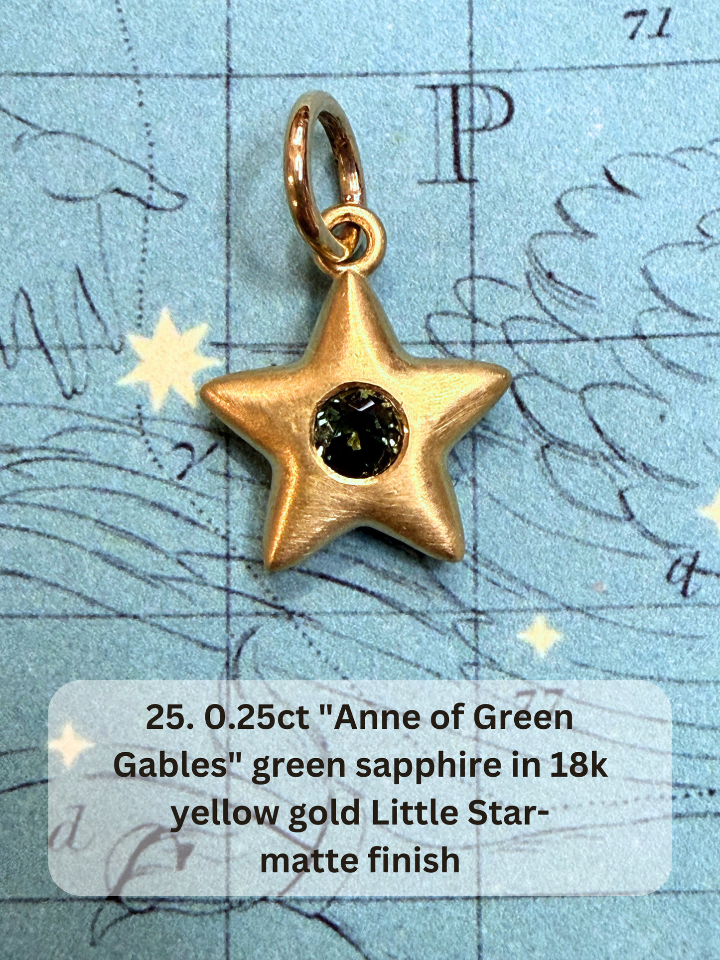 18k Little Star© volume 19 old cut diamond, sapphire, emerald, ruby, garnet